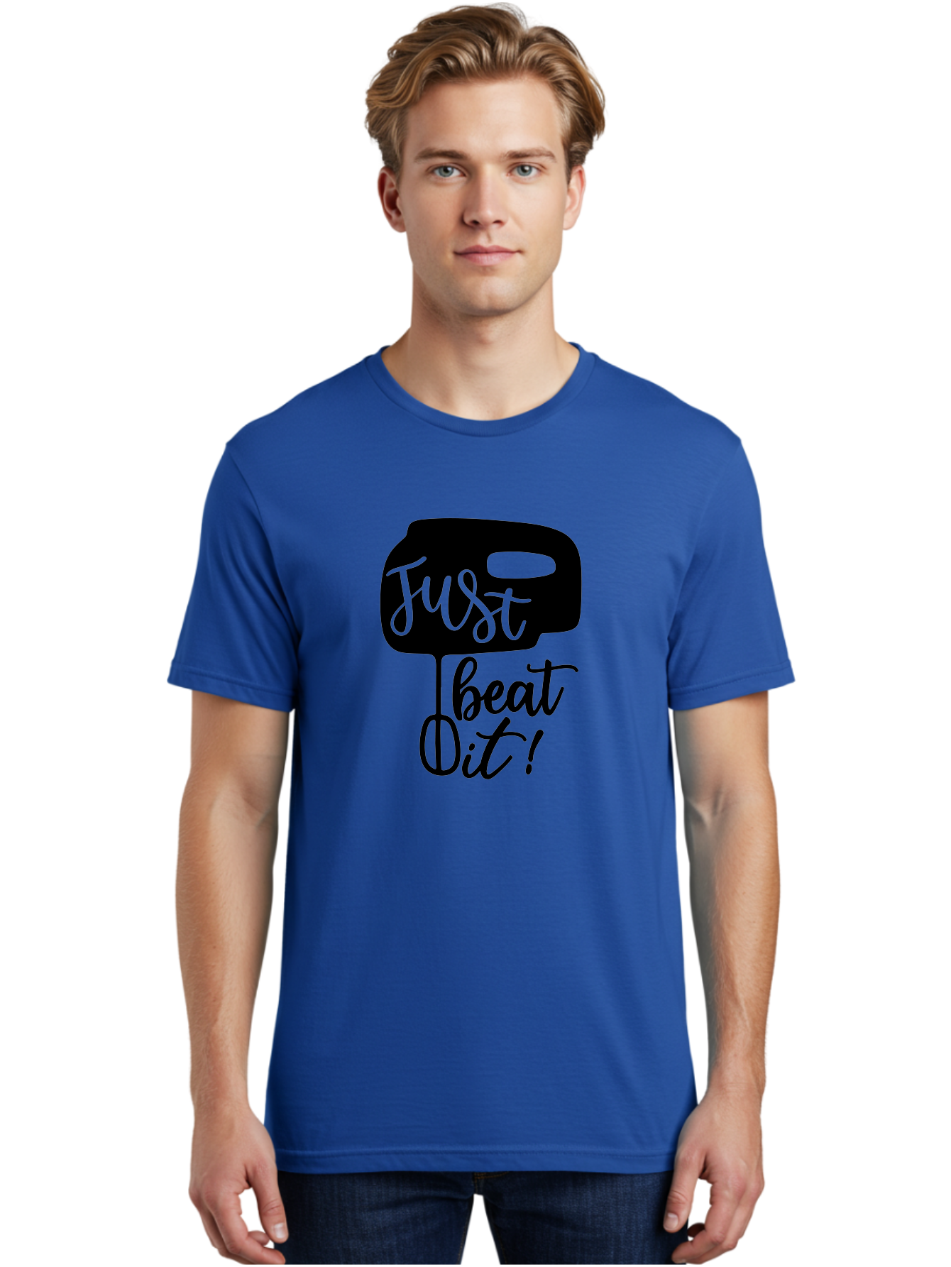 Just-Beat-It Men'S Graphic Tee, 100% Cotton, Comfortable Casual Summer Wear, Machine Washable, Boxing, Motivational Quote, Fitness Inspiration, Workout Encouragement, Just Beat It!, Boxing Graphics, Motivational Boxing Aab582
