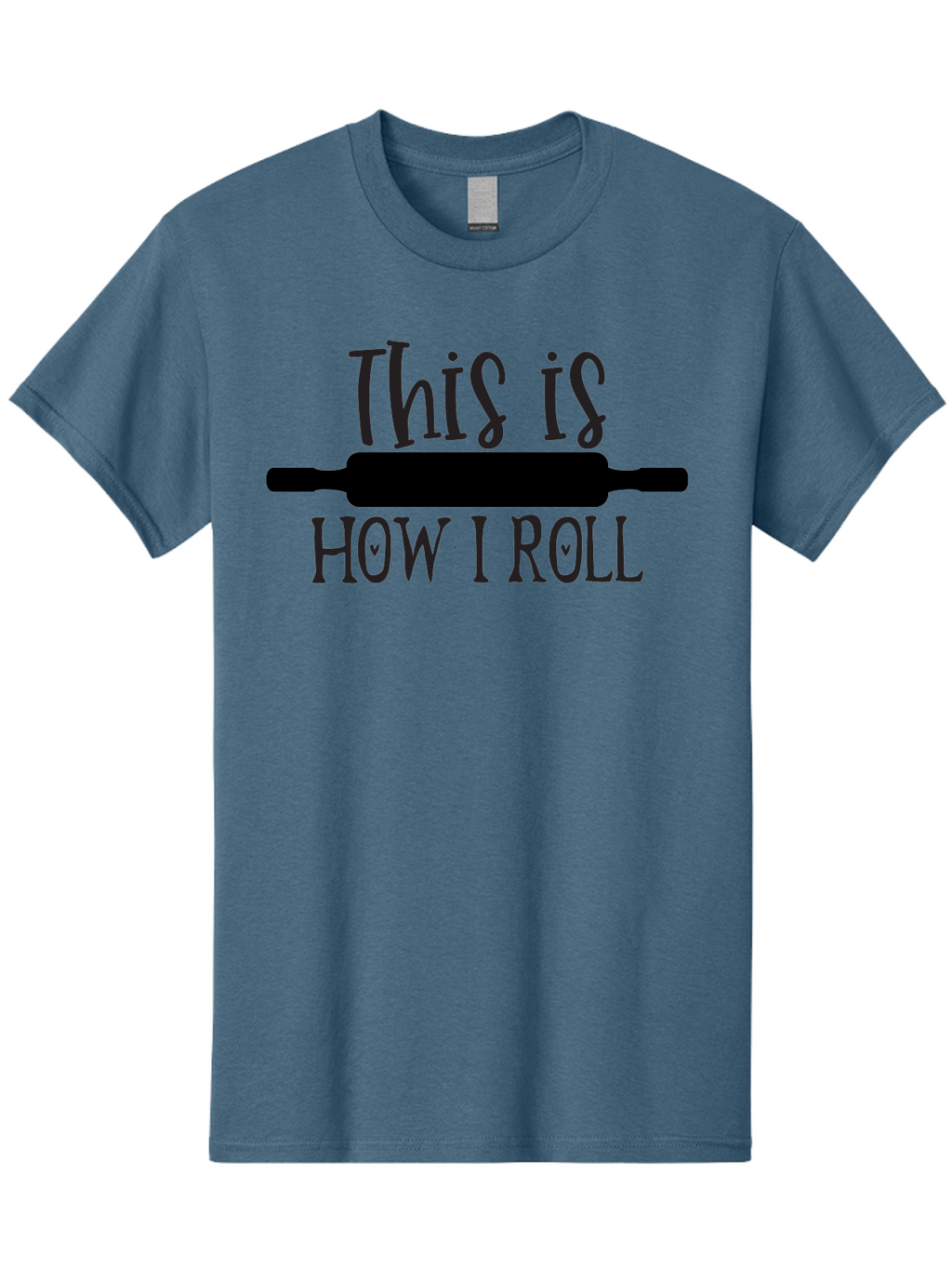 This-Is-How-I-Roll Men'S Graphic Tee, 100% Cotton, Comfortable Casual Summer Wear, Machine Washable, Baking Humor, Rolling Pin, Punny Phrase, Funny Quote, Baking Quote, Kitchen Humor, Playful Design, Whimsical Typography, Clever Saying Aab591