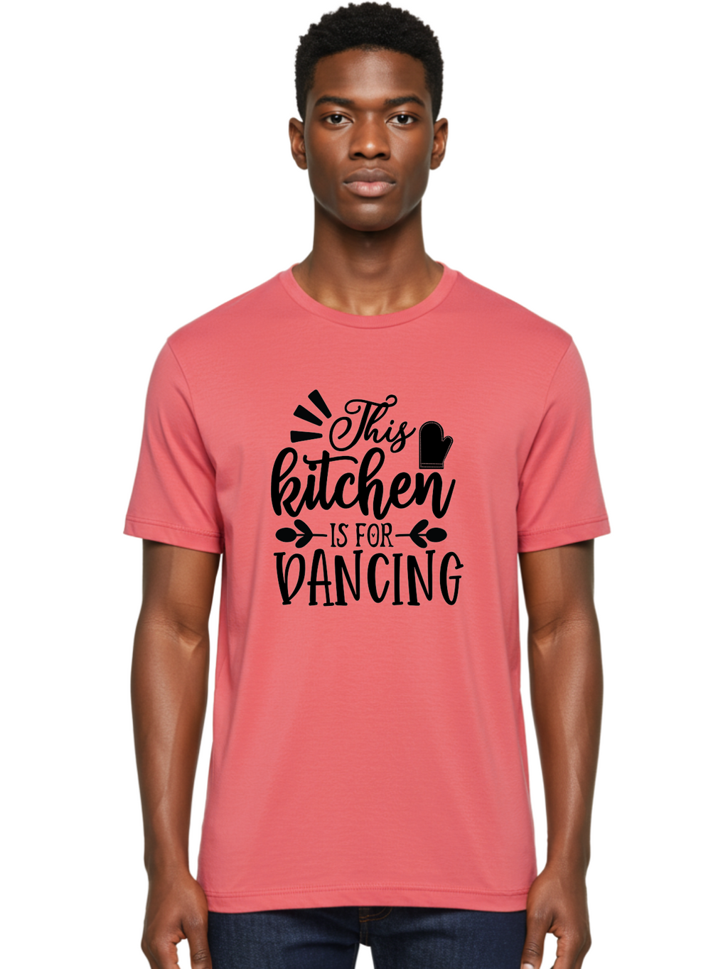 This-Kitchen-Is-For-Dancing Men'S Graphic Tee, 100% Cotton, Comfortable Casual Summer Wear, Machine Washable, Kitchen Dancing, Kitchen Decor, Dance Quotes, Kitchen Inspiration, Cooking Quotes, Dance Love, Kitchen Passion, Cooking Inspiration Aab592