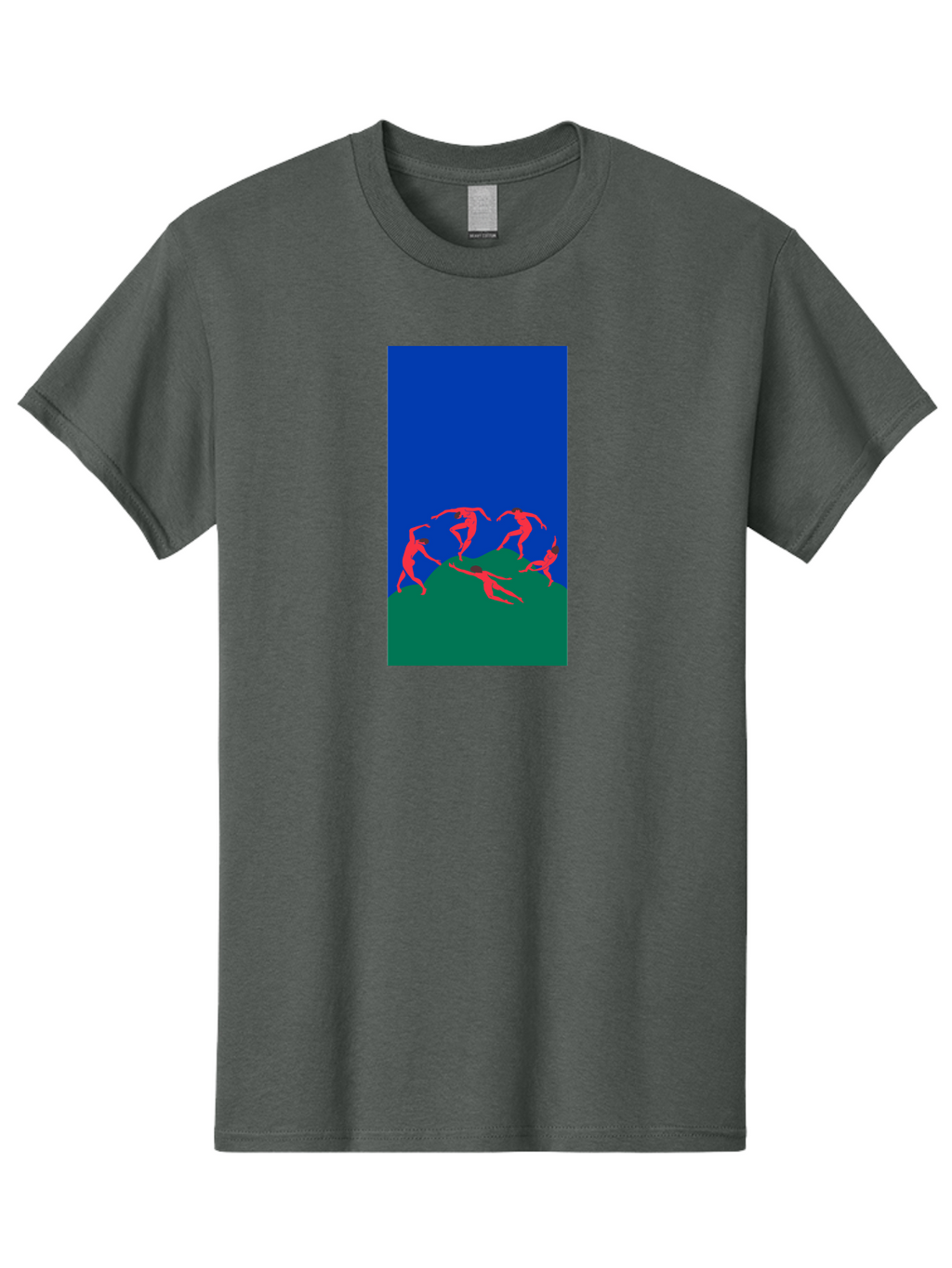 Dancing-Figures Men'S Graphic Tee, 100% Cotton, Comfortable Casual Summer Wear, Machine Washable, Dancing Silhouettes, Abstract Art, Vibrant Colors, Dynamic Movement, Energetic Poses, Artistic Expression, Modern Design, Bold Graphics Aab617