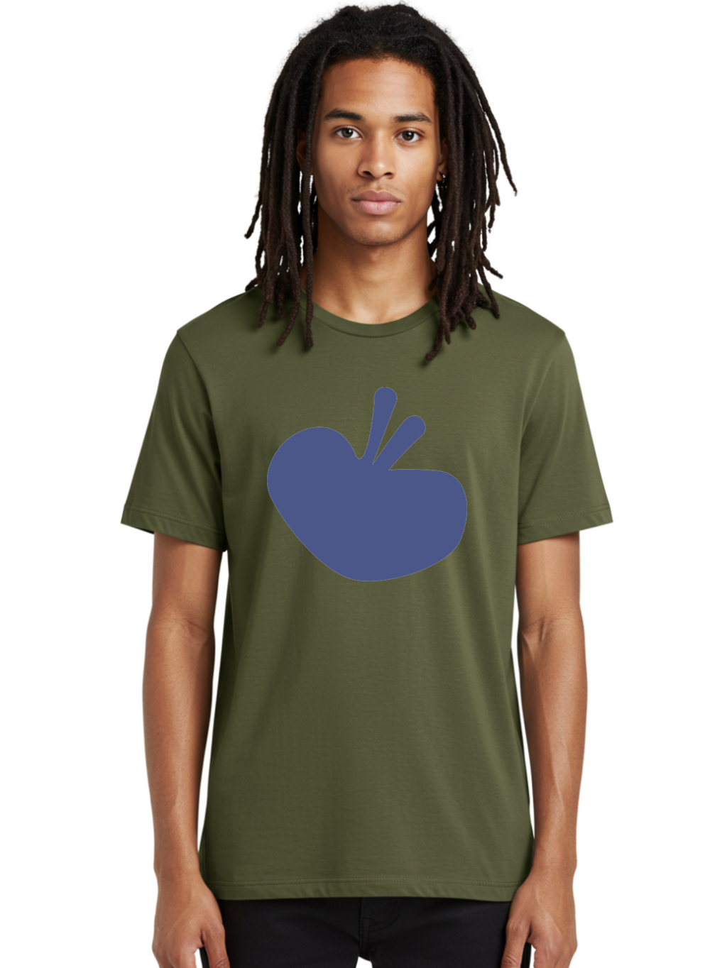 Hand-Heart Men'S Graphic Tee, 100% Cotton, Comfortable Casual Summer Wear, Machine Washable, Hand Gesture, Two Fingers Up, Peace Sign, Friendship Symbol, Love, Care, Affection, Kindness, Peace Aab620