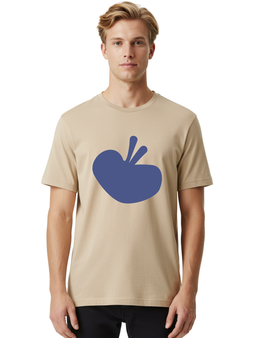 Hand-Heart Men'S Graphic Tee, 100% Cotton, Comfortable Casual Summer Wear, Machine Washable, Hand Gesture, Two Fingers Up, Peace Sign, Friendship Symbol, Love, Care, Affection, Kindness, Peace Aab620