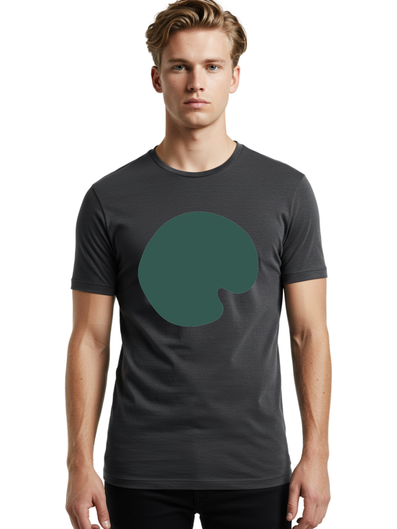 Pachymorph Men'S Graphic Tee, 100% Cotton, Comfortable Casual Summer Wear, Machine Washable, Pacman Character, Dark Grey Color, Simple Design, Retro Game Icon, Video Game Symbol, Classic Arcade Aab623