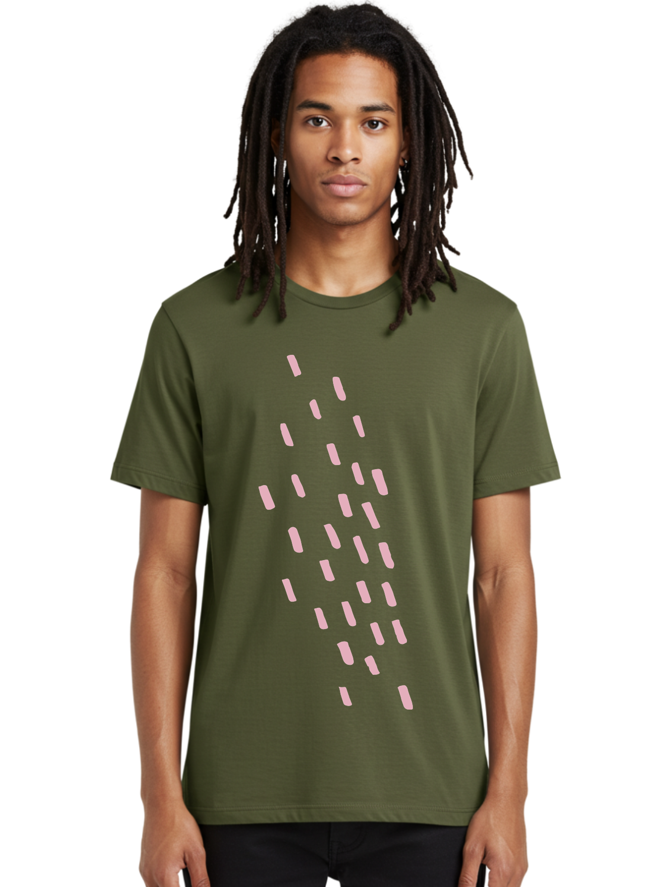 Pink-Capsules Men'S Graphic Tee, 100% Cotton, Comfortable Casual Summer Wear, Machine Washable, White Oblong Shapes, Modern Design Elements, Abstract Patterns, Minimalist Aesthetics, Graphic Design Inspiration, Creative Visuals Aab625