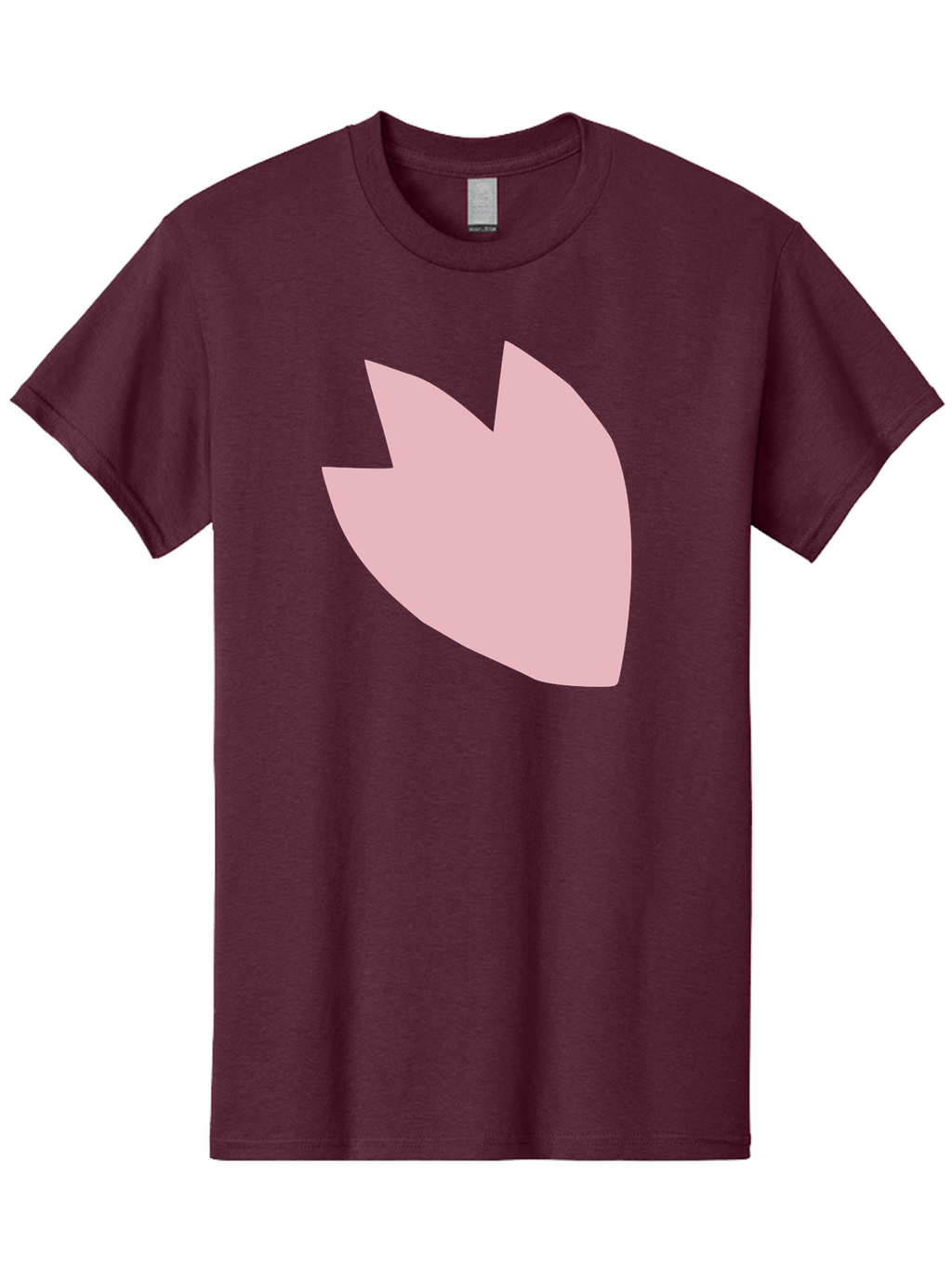 Pink-Tulip Men'S Graphic Tee, 100% Cotton, Comfortable Casual Summer Wear, Machine Washable, Pink Flower, Tulip Silhouette, Minimalist Design, Simple Shape, Floral Element, Soft Pink Hue, Abstract Shape Aab631