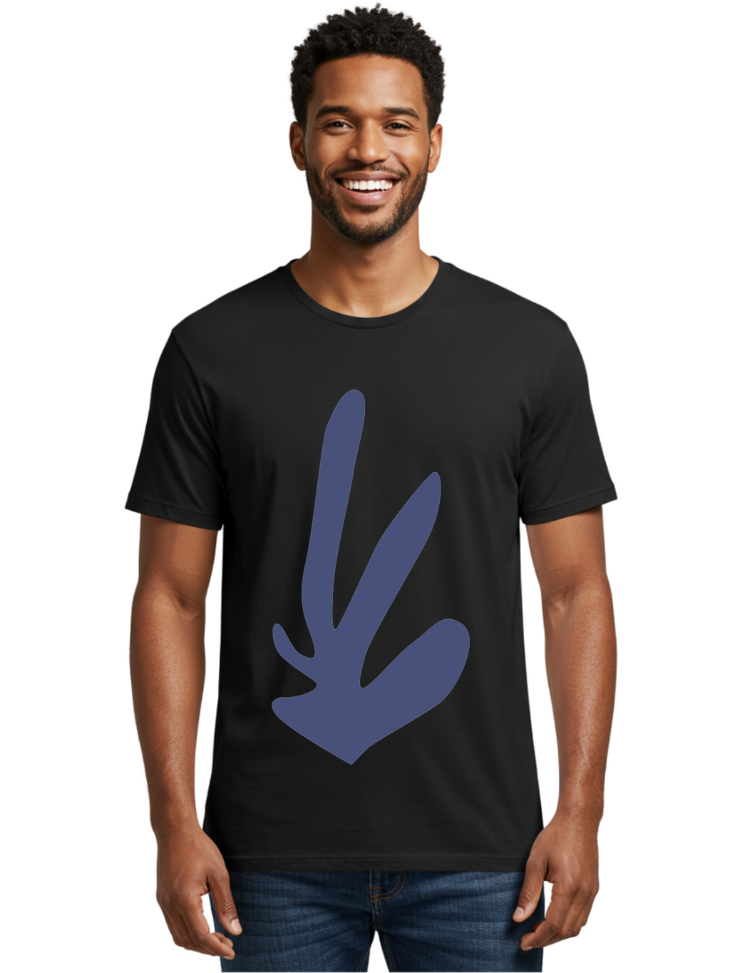 Purple-Hand Men'S Graphic Tee, 100% Cotton, Comfortable Casual Summer Wear, Machine Washable, Bird Footprint, Animal Track, Wildlife Sign, Nature Symbol, Bird Watching, Outdoor Adventure, Wildlife Conservation Aab632