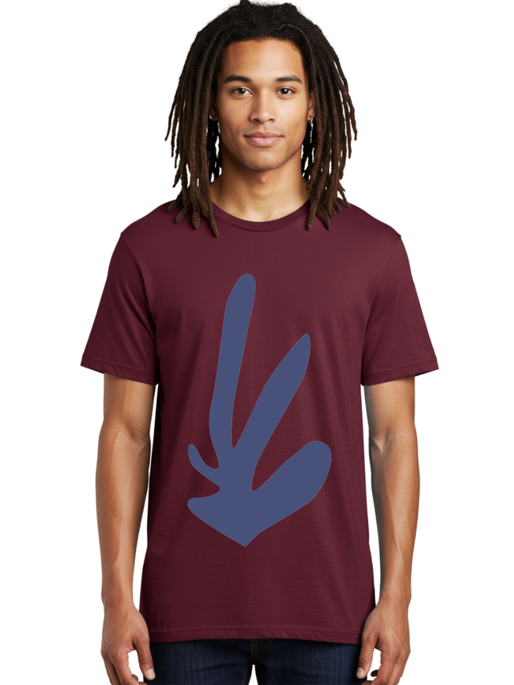 Purple-Hand Men'S Graphic Tee, 100% Cotton, Comfortable Casual Summer Wear, Machine Washable, Bird Footprint, Animal Track, Wildlife Sign, Nature Symbol, Bird Watching, Outdoor Adventure, Wildlife Conservation Aab632