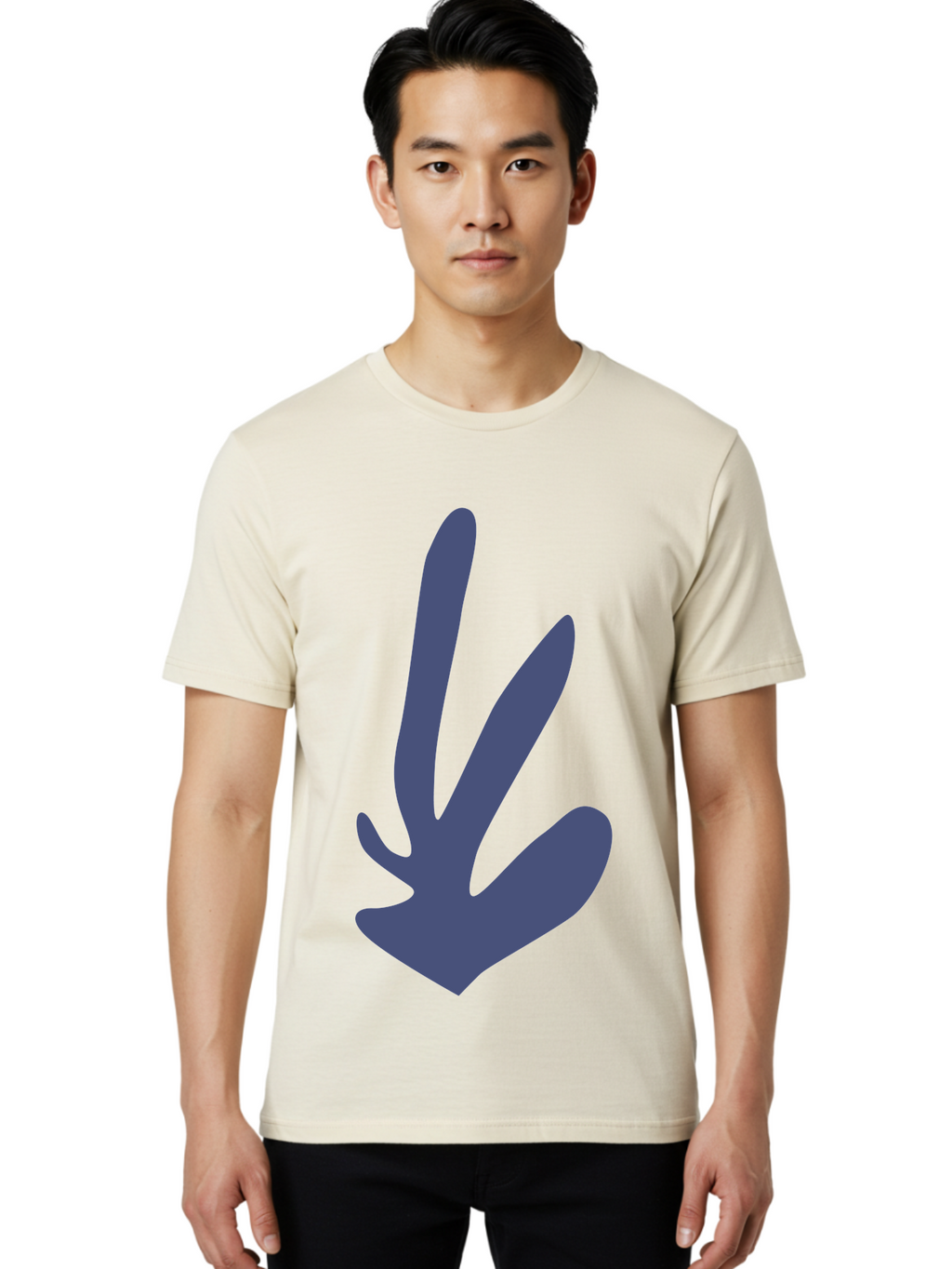 Purple-Hand Men'S Graphic Tee, 100% Cotton, Comfortable Casual Summer Wear, Machine Washable, Bird Footprint, Animal Track, Wildlife Sign, Nature Symbol, Bird Watching, Outdoor Adventure, Wildlife Conservation Aab632