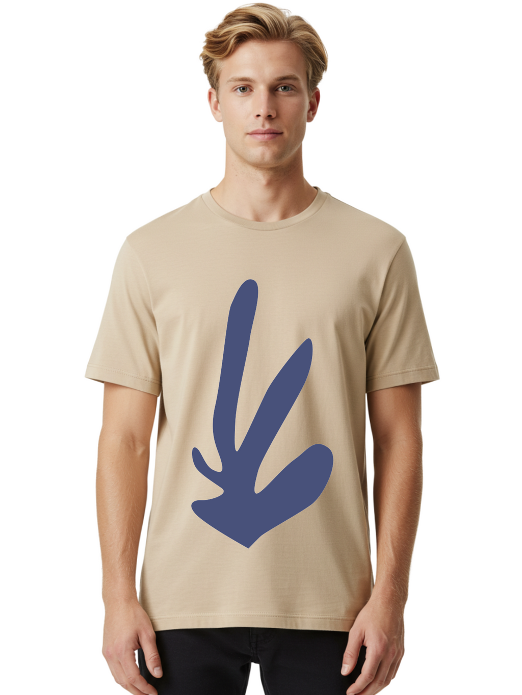 Purple-Hand Men'S Graphic Tee, 100% Cotton, Comfortable Casual Summer Wear, Machine Washable, Bird Footprint, Animal Track, Wildlife Sign, Nature Symbol, Bird Watching, Outdoor Adventure, Wildlife Conservation Aab632