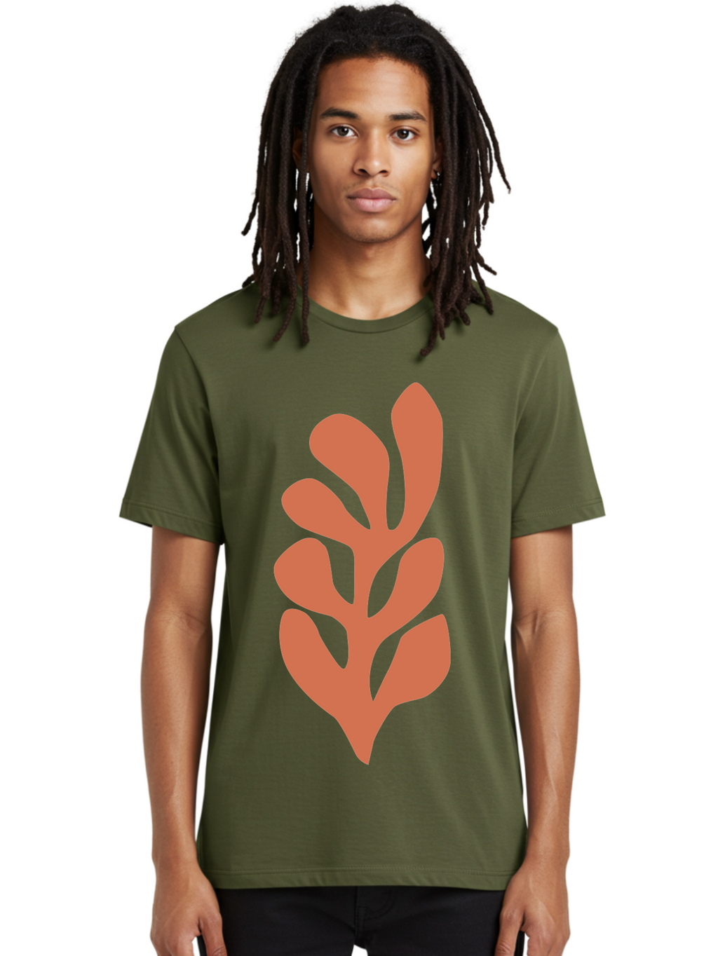 Seaweed-Silhouette-1 Men'S Graphic Tee, 100% Cotton, Comfortable Casual Summer Wear, Machine Washable, Pink Seaweed Illustration, Coral Reef, Ocean Flora, Underwater Plants, Aquatic Life, Coral Seaweed Aab633