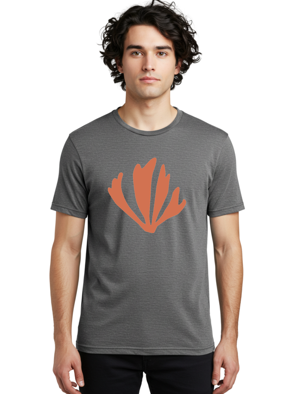 Tulip Men'S Graphic Tee, 100% Cotton, Comfortable Casual Summer Wear, Machine Washable, Tulip Flower, Red Petals, Abstract Floral Design, Simple Shape, Minimalist Art, Digital Illustration, Flower Symbol Aab637