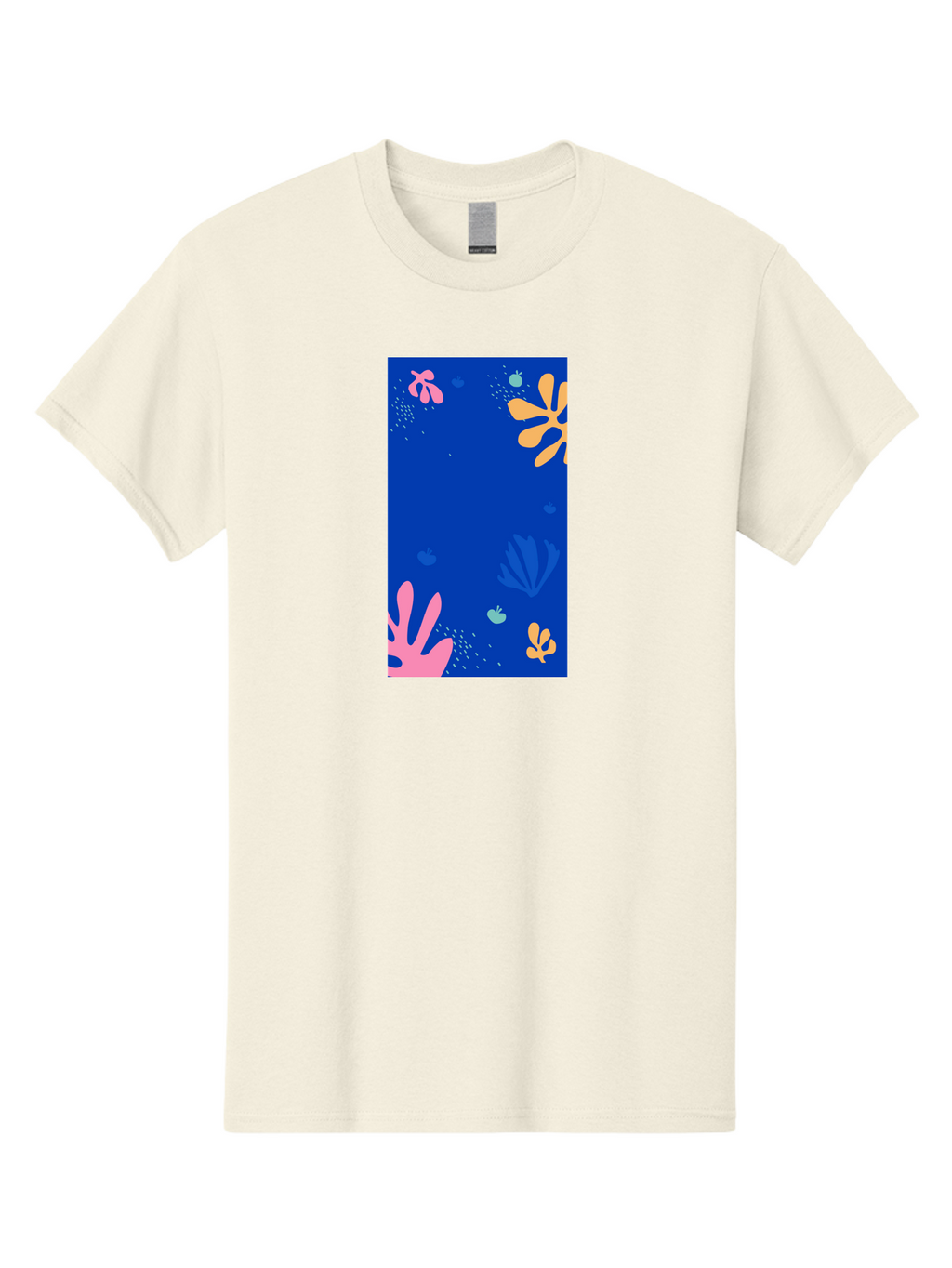 Underwater-Florals Men'S Graphic Tee, 100% Cotton, Comfortable Casual Summer Wear, Machine Washable, Underwater Scene, Colorful Flowers, Coral, Aquatic Plants, Ocean Life, Vibrant Colors, Whimsical Design, Digital Art, Floral Pattern, Aab638