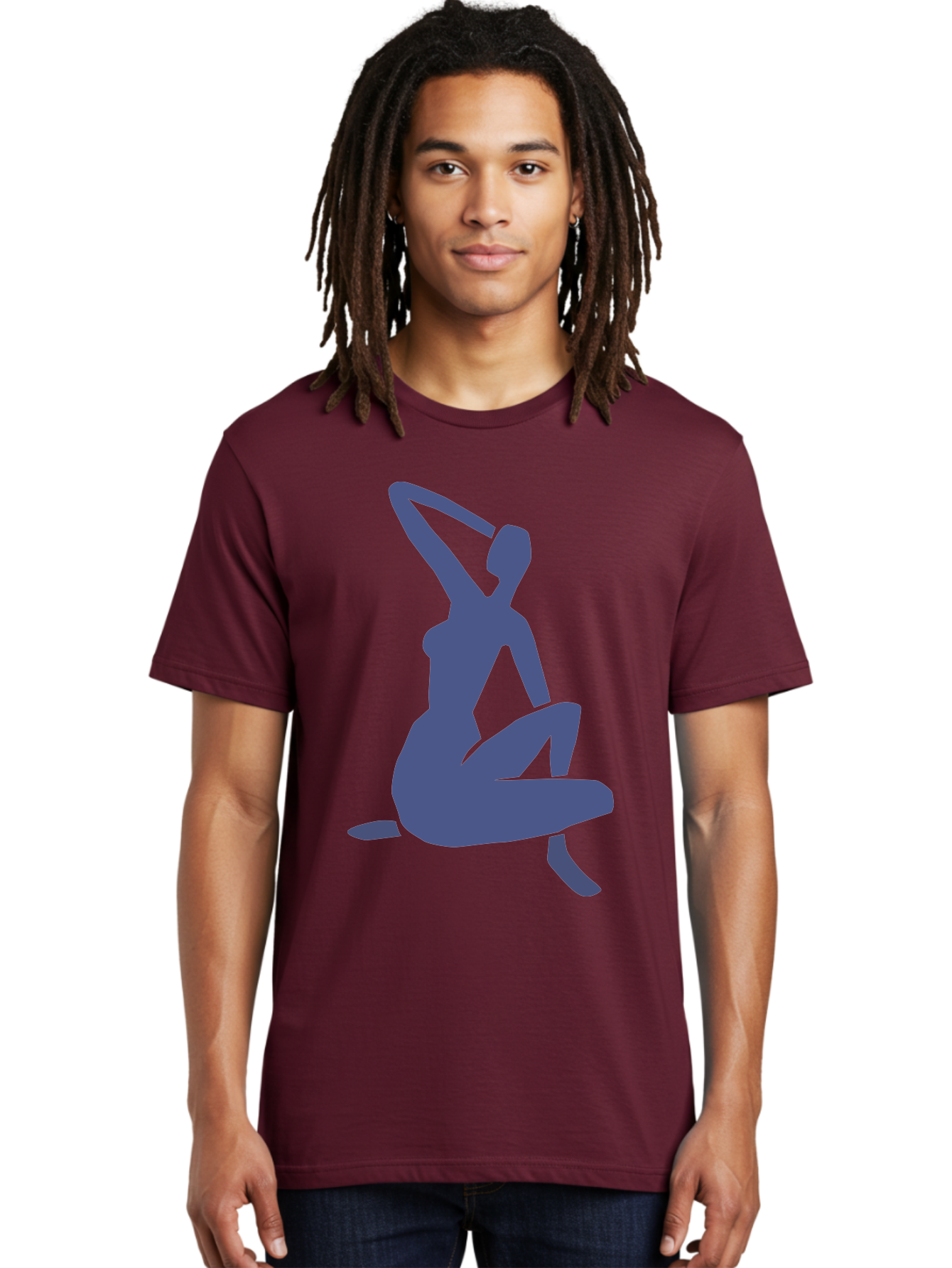 Yoga-Woman Men'S Graphic Tee, 100% Cotton, Comfortable Casual Summer Wear, Machine Washable, Yoga, Meditation, Fitness, Wellness, Flexibility, Balance, Mindfulness, Relaxation, Serene Pose, Fit Woman Aab641