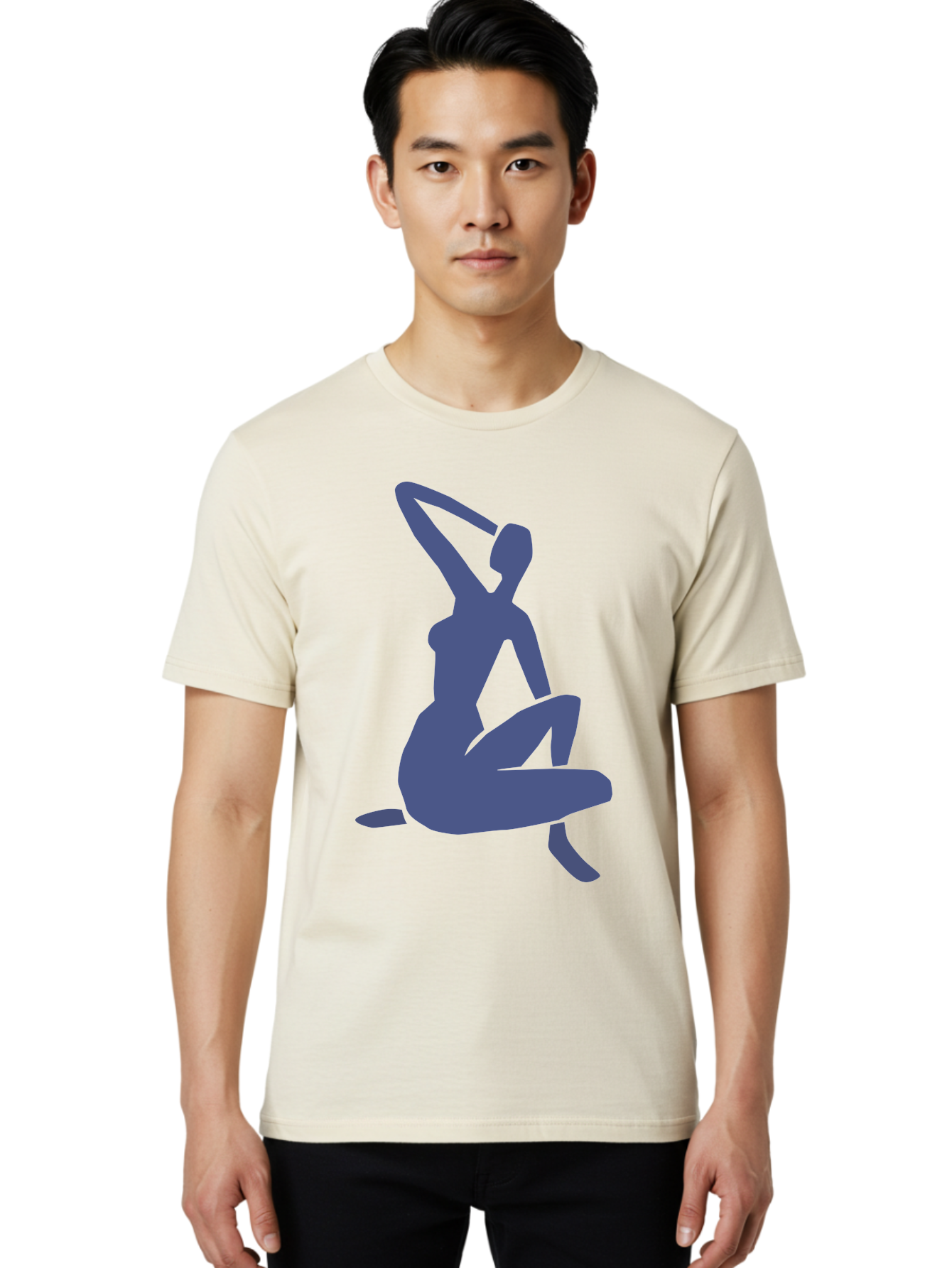 Yoga-Woman Men'S Graphic Tee, 100% Cotton, Comfortable Casual Summer Wear, Machine Washable, Yoga, Meditation, Fitness, Wellness, Flexibility, Balance, Mindfulness, Relaxation, Serene Pose, Fit Woman Aab641