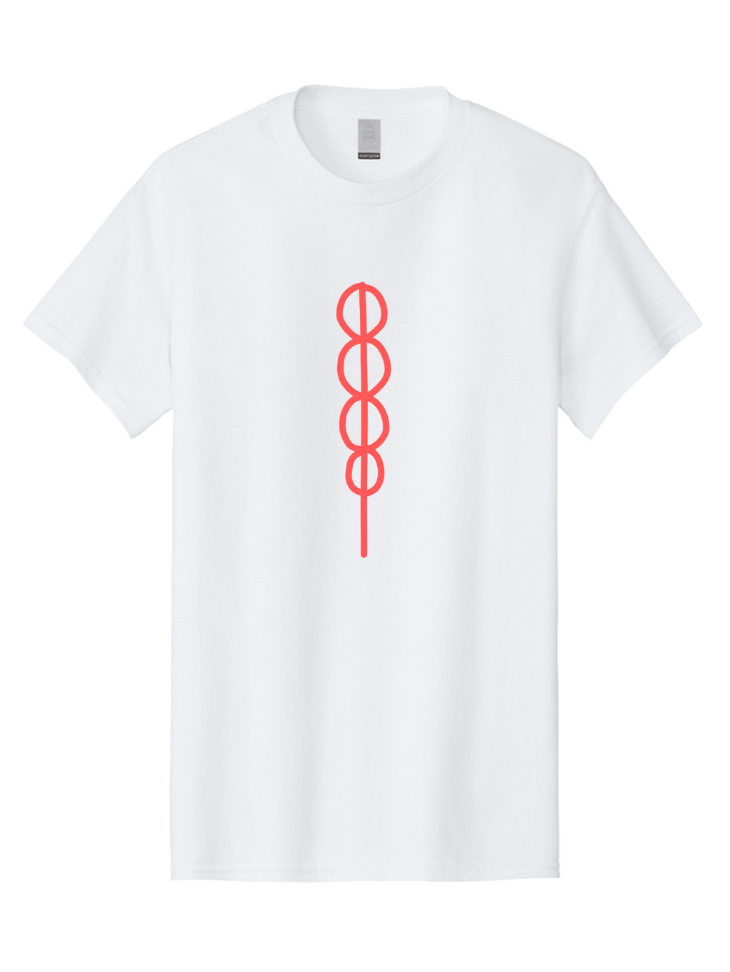 8-Symbol Men'S Graphic Tee, 100% Cotton, Comfortable Casual Summer Wear, Machine Washable, Interconnected Loops, Infinite Symbol, Abstract Art, Minimalist Design, Pink Outline, Symbolic Representation, Eternity, Endless Loop, Geometric Shape Aab647