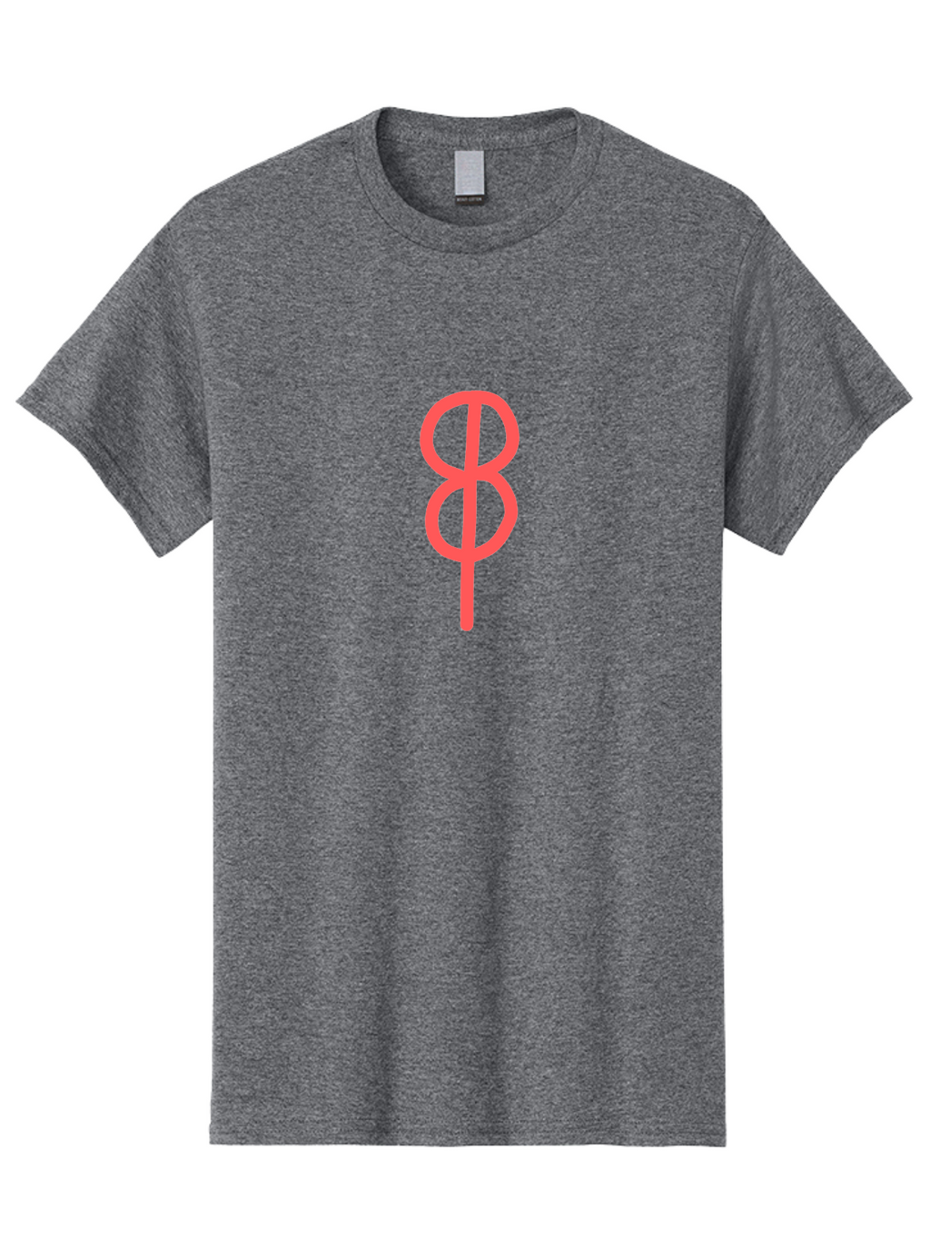 8 Men'S Graphic Tee, 100% Cotton, Comfortable Casual Summer Wear, Machine Washable, Peace Sign, Symbol Of Peace, Protest Symbol, Iconic Symbol, Red Color, Minimalist Design, Simple Graphic, Activism, Social Movement Aab648