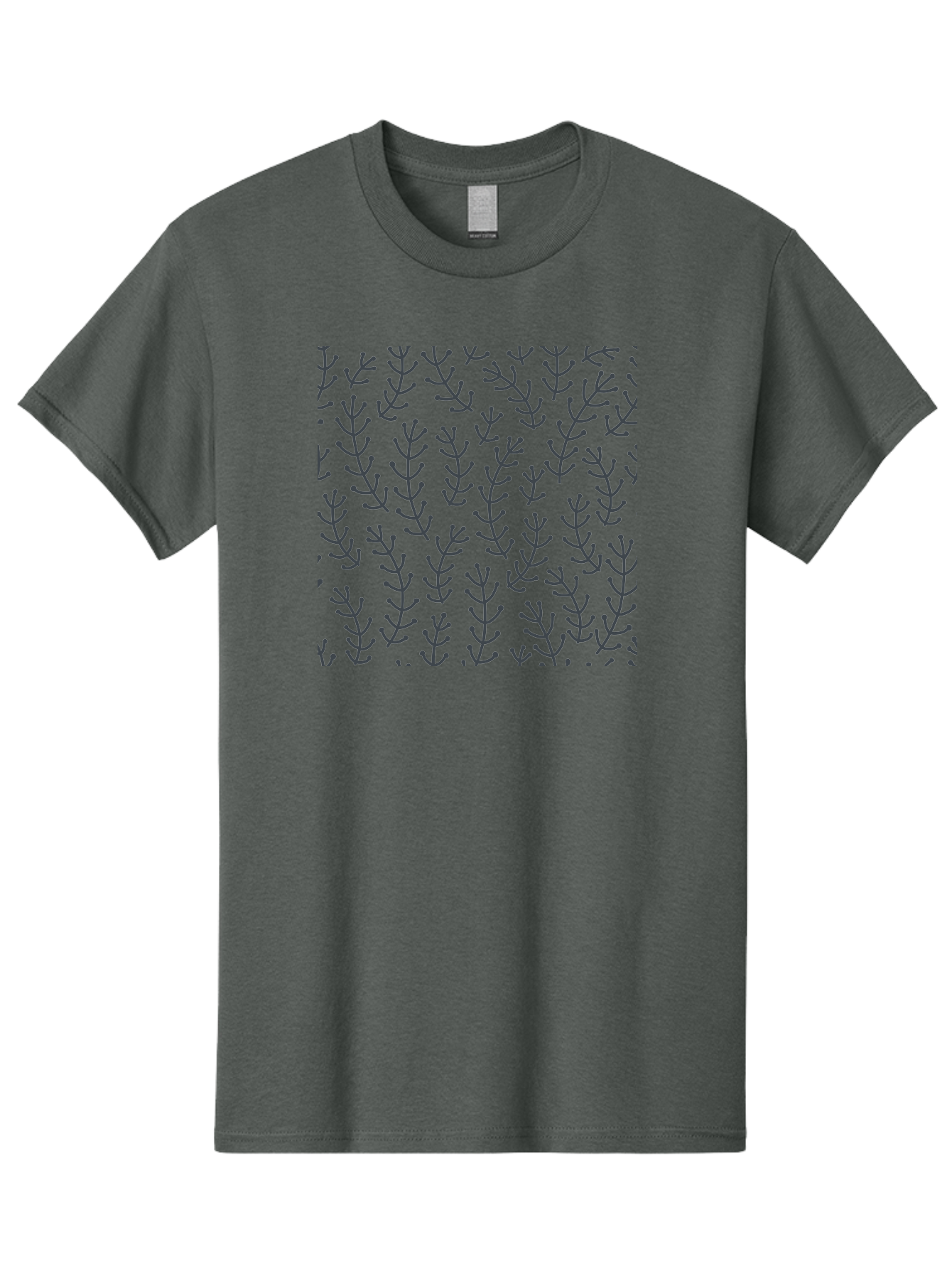 Branches-Pattern Men'S Graphic Tee, 100% Cotton, Comfortable Casual Summer Wear, Machine Washable, Repeating Pattern, Black Branches, Minimalist Design, Simple Shapes, Abstract Art, Geometric Pattern, Decorative Elements, Modern Aesthetic, Aab673