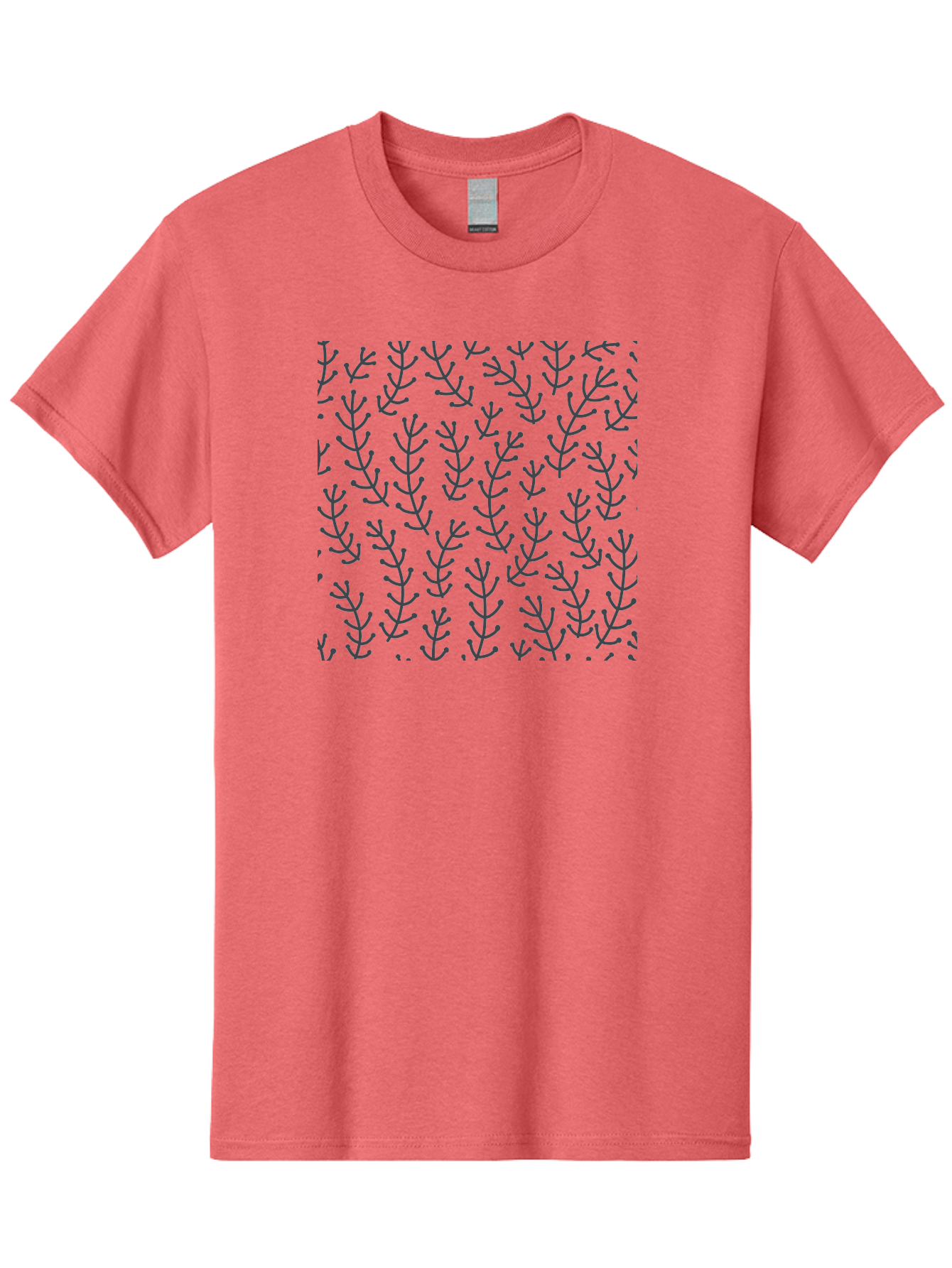 Branches-Pattern Men'S Graphic Tee, 100% Cotton, Comfortable Casual Summer Wear, Machine Washable, Repeating Pattern, Black Branches, Minimalist Design, Simple Shapes, Abstract Art, Geometric Pattern, Decorative Elements, Modern Aesthetic, Aab673