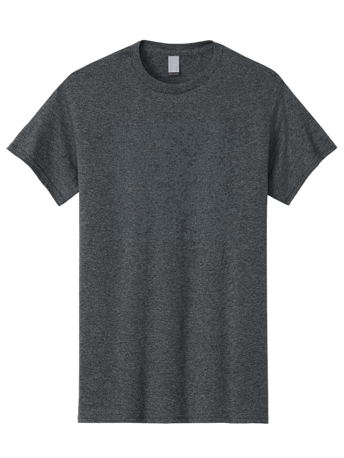 Branches-Pattern Men'S Graphic Tee, 100% Cotton, Comfortable Casual Summer Wear, Machine Washable, Repeating Pattern, Black Branches, Minimalist Design, Simple Shapes, Abstract Art, Geometric Pattern, Decorative Elements, Modern Aesthetic, Aab673