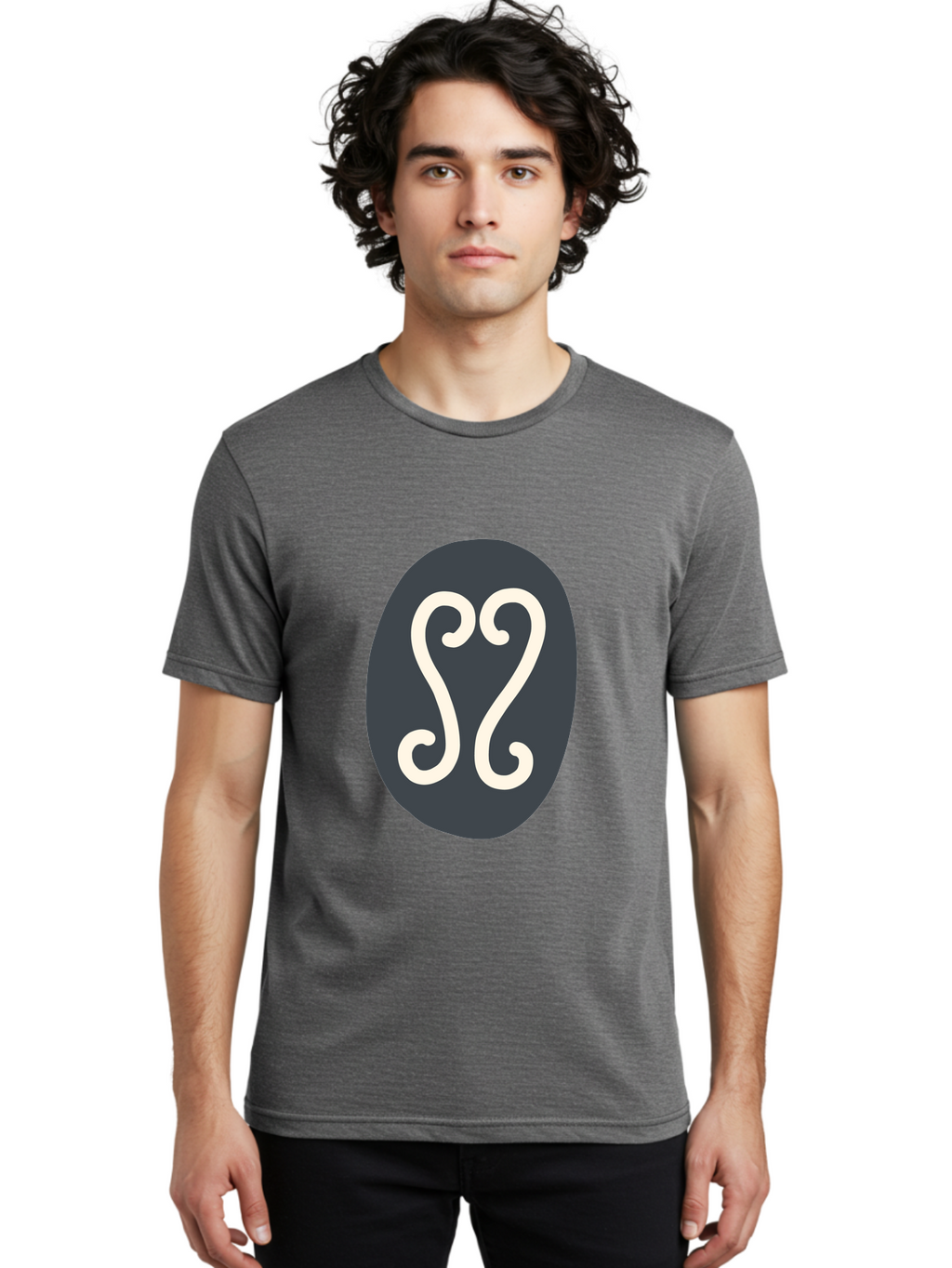 Cancer-Zodiac-Symbol Men'S Graphic Tee, 100% Cotton, Comfortable Casual Summer Wear, Machine Washable, Cancer Zodiac Sign, Astrology Symbol, Horoscope Icon, Simple Design, Minimalist Art, Esoteric Symbolism, Mystical Sign Aab677