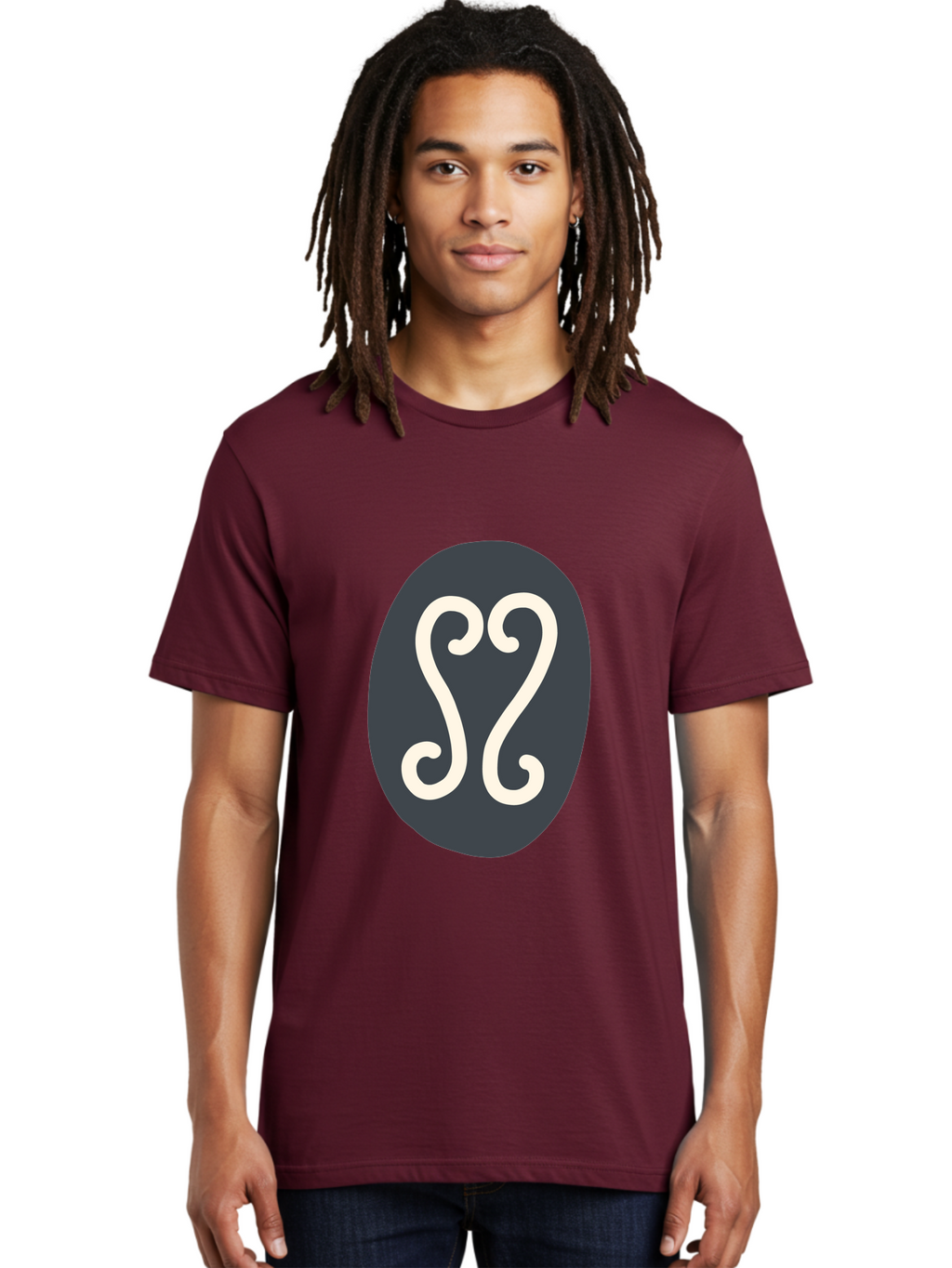 Cancer-Zodiac-Symbol Men'S Graphic Tee, 100% Cotton, Comfortable Casual Summer Wear, Machine Washable, Cancer Zodiac Sign, Astrology Symbol, Horoscope Icon, Simple Design, Minimalist Art, Esoteric Symbolism, Mystical Sign Aab677