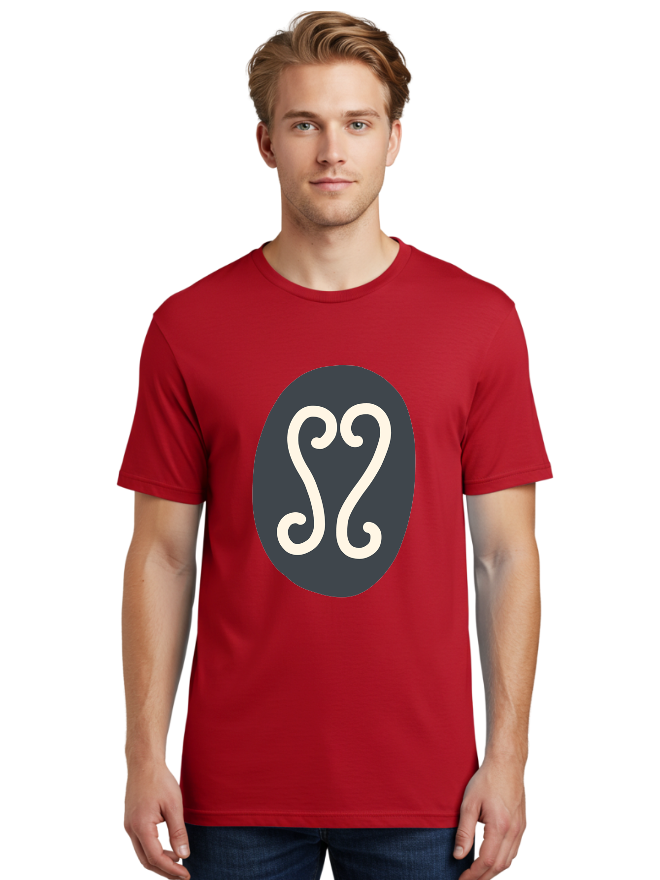 Cancer-Zodiac-Symbol Men'S Graphic Tee, 100% Cotton, Comfortable Casual Summer Wear, Machine Washable, Cancer Zodiac Sign, Astrology Symbol, Horoscope Icon, Simple Design, Minimalist Art, Esoteric Symbolism, Mystical Sign Aab677