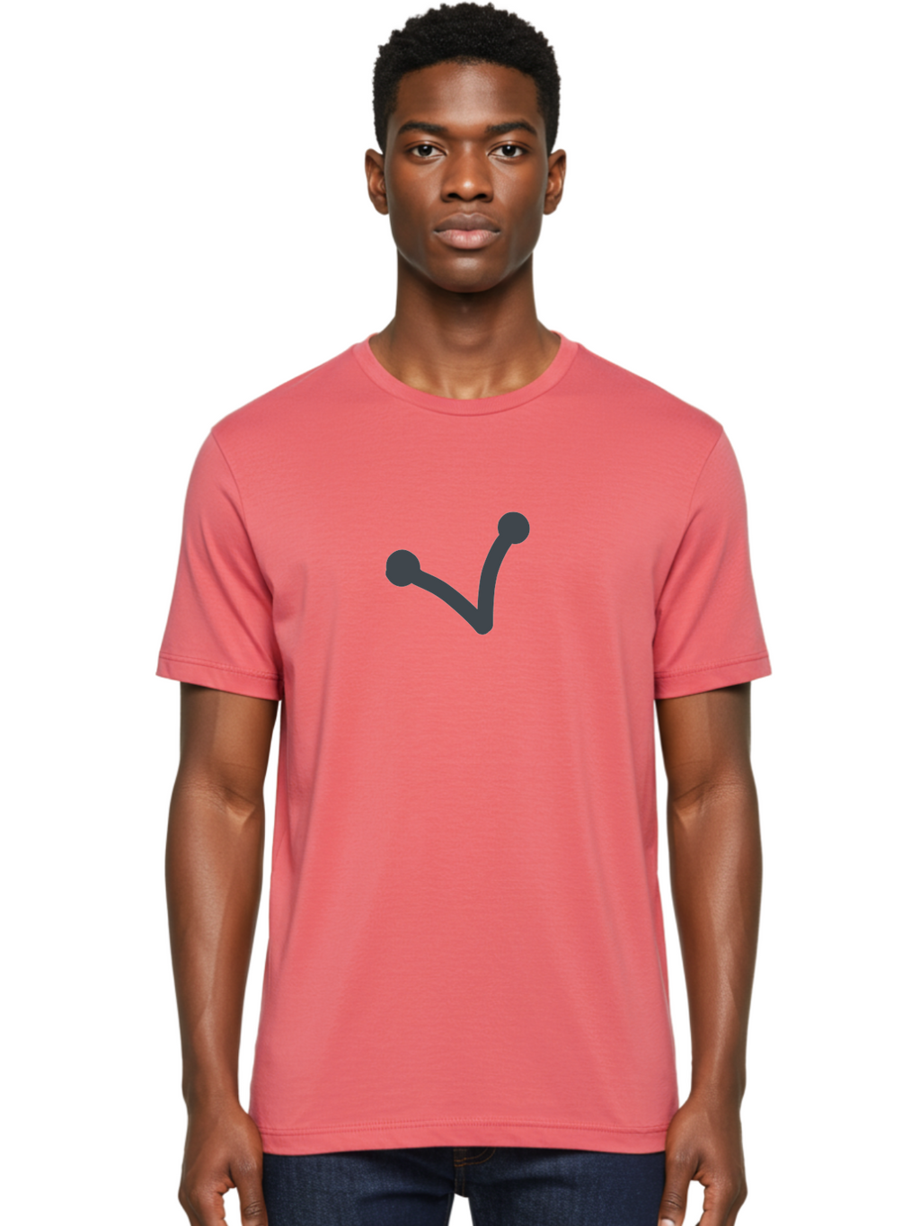 Checkmark Men'S Graphic Tee, 100% Cotton, Comfortable Casual Summer Wear, Machine Washable, Check Mark Symbol, Dark Gray Icon, Simple Design, Confirmation Sign, Approval Indicator, Validation Mark, Tick Symbol Aab679