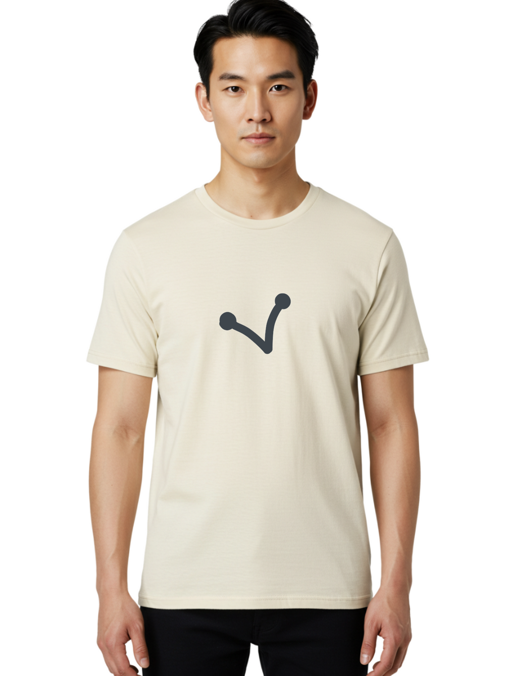 Checkmark Men'S Graphic Tee, 100% Cotton, Comfortable Casual Summer Wear, Machine Washable, Check Mark Symbol, Dark Gray Icon, Simple Design, Confirmation Sign, Approval Indicator, Validation Mark, Tick Symbol Aab679