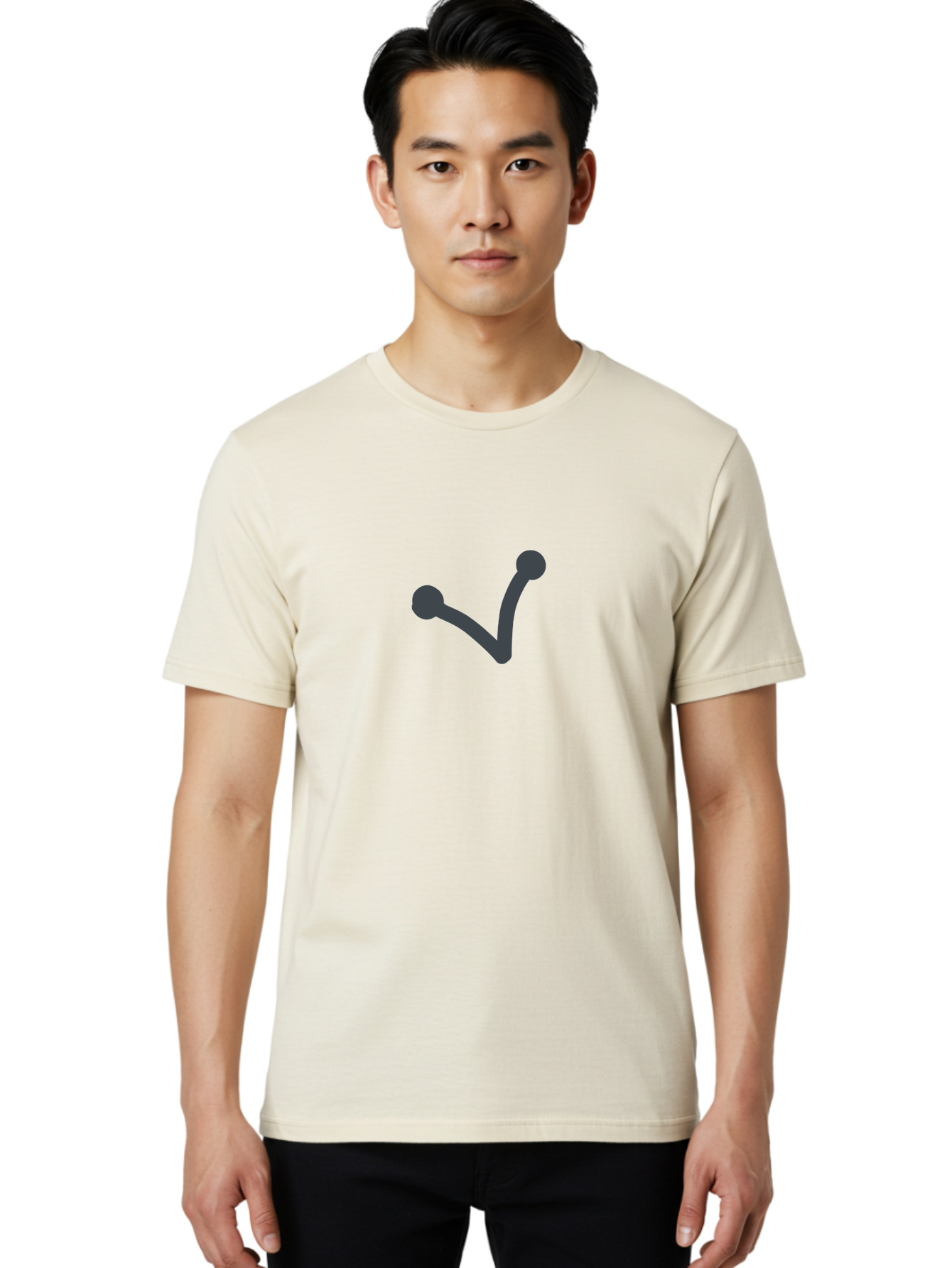 Checkmark Men'S Graphic Tee, 100% Cotton, Comfortable Casual Summer Wear, Machine Washable, Check Mark Symbol, Dark Gray Icon, Simple Design, Confirmation Sign, Approval Indicator, Validation Mark, Tick Symbol Aab679