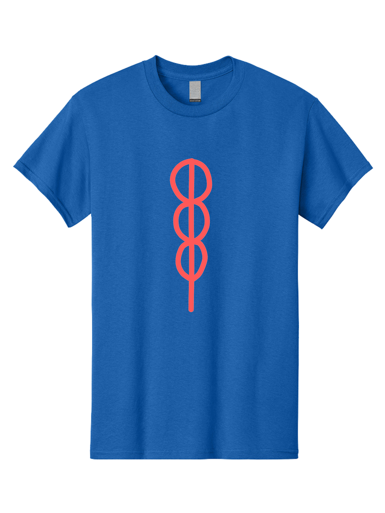 Eight-Symbol Men'S Graphic Tee, 100% Cotton, Comfortable Casual Summer Wear, Machine Washable, Psychedelic Symbol, Infinity Symbol, Number 8, Spiral Pattern, Abstract Design, Geometric Shape, Symbolic Art, Retro Aesthetic, Modern Graphic Aab696