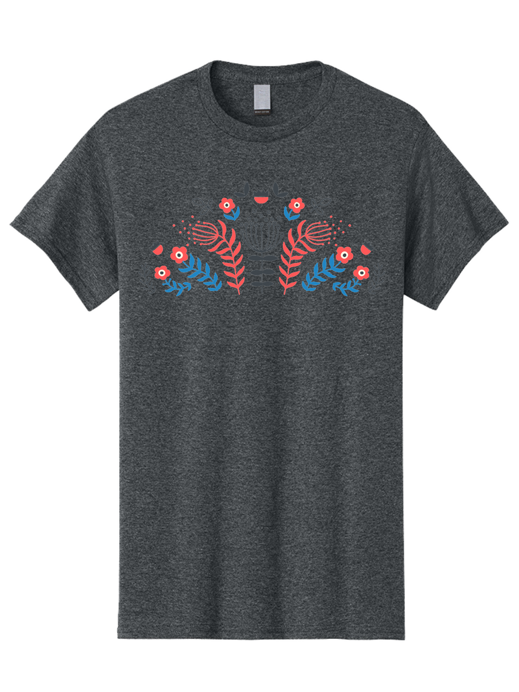 Floral-Pattern-18 Men'S Graphic Tee, 100% Cotton, Comfortable Casual Summer Wear, Machine Washable, Floral Pattern, Colorful Flowers, Leaves, Foliage, Abstract Design, Vibrant Colors, Whimsical Art, Stylized Blooms, Botanical Style, Aab711