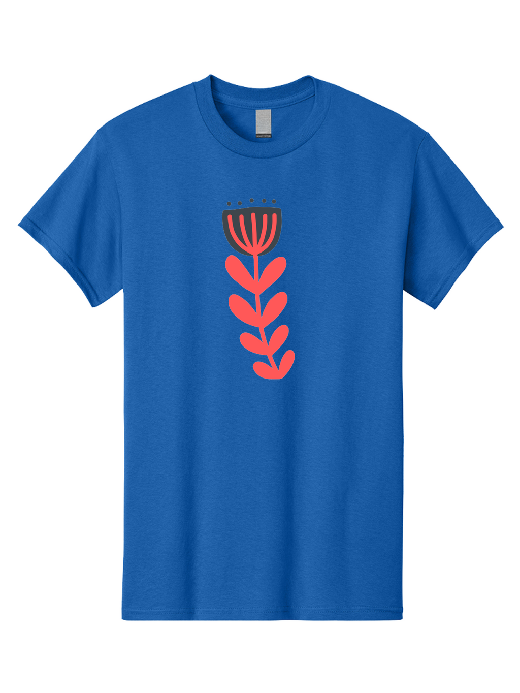 Flower-2 Men'S Graphic Tee, 100% Cotton, Comfortable Casual Summer Wear, Machine Washable, Simple Flower Design, Floral Pattern, Minimalist Art, Red And Black Hues, Bold Graphics, Stylized Bloom, Modern Illustration, Flower Graphic Aab722