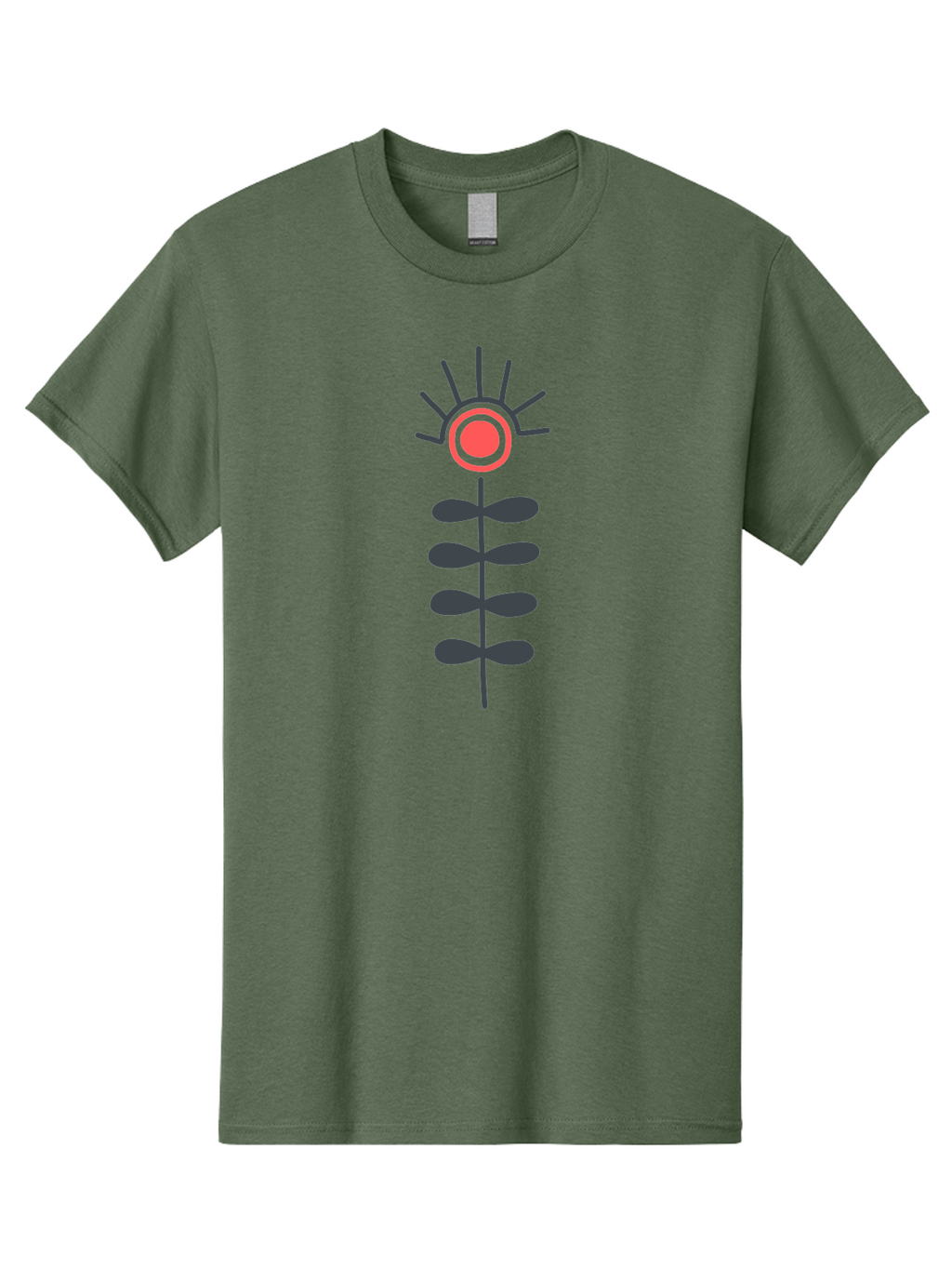 Flower Men'S Graphic Tee, 100% Cotton, Comfortable Casual Summer Wear, Machine Washable, Simple Flower Design, Minimalist Art, Floral Illustration, Graphic Icon, Modern Botanical, Stylized Bloom, Simple Shapes Aab742