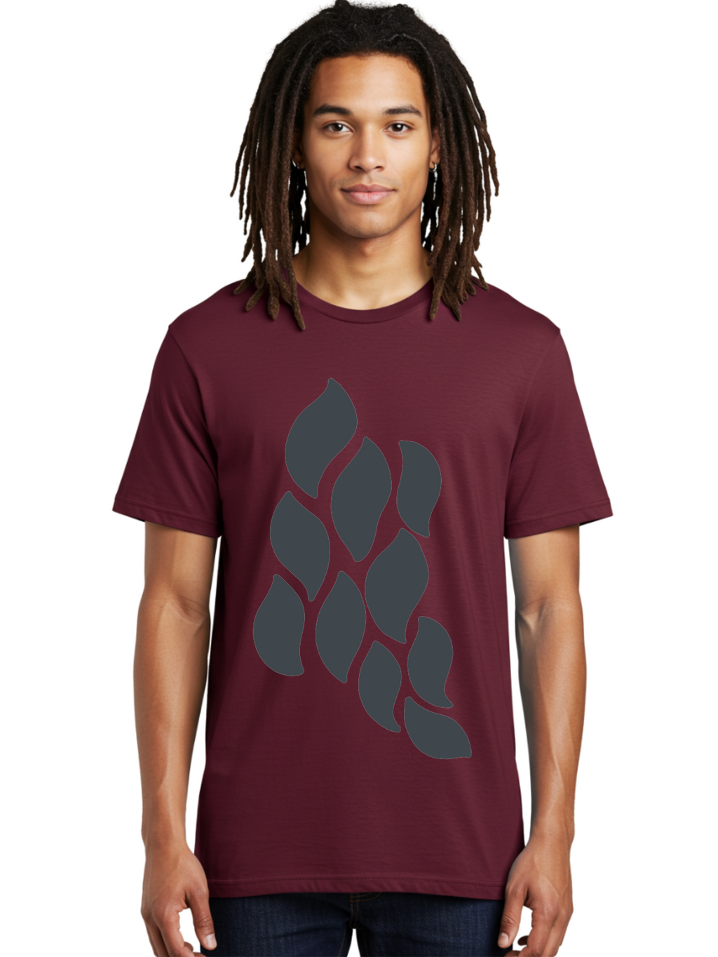 Hops Men'S Graphic Tee, 100% Cotton, Comfortable Casual Summer Wear, Machine Washable, Hop Plant, Beer Ingredient, Brewing Process, Dark Silhouette, Neon Green Background, Leaves, Craft Beer, Hop Flowers Aab756