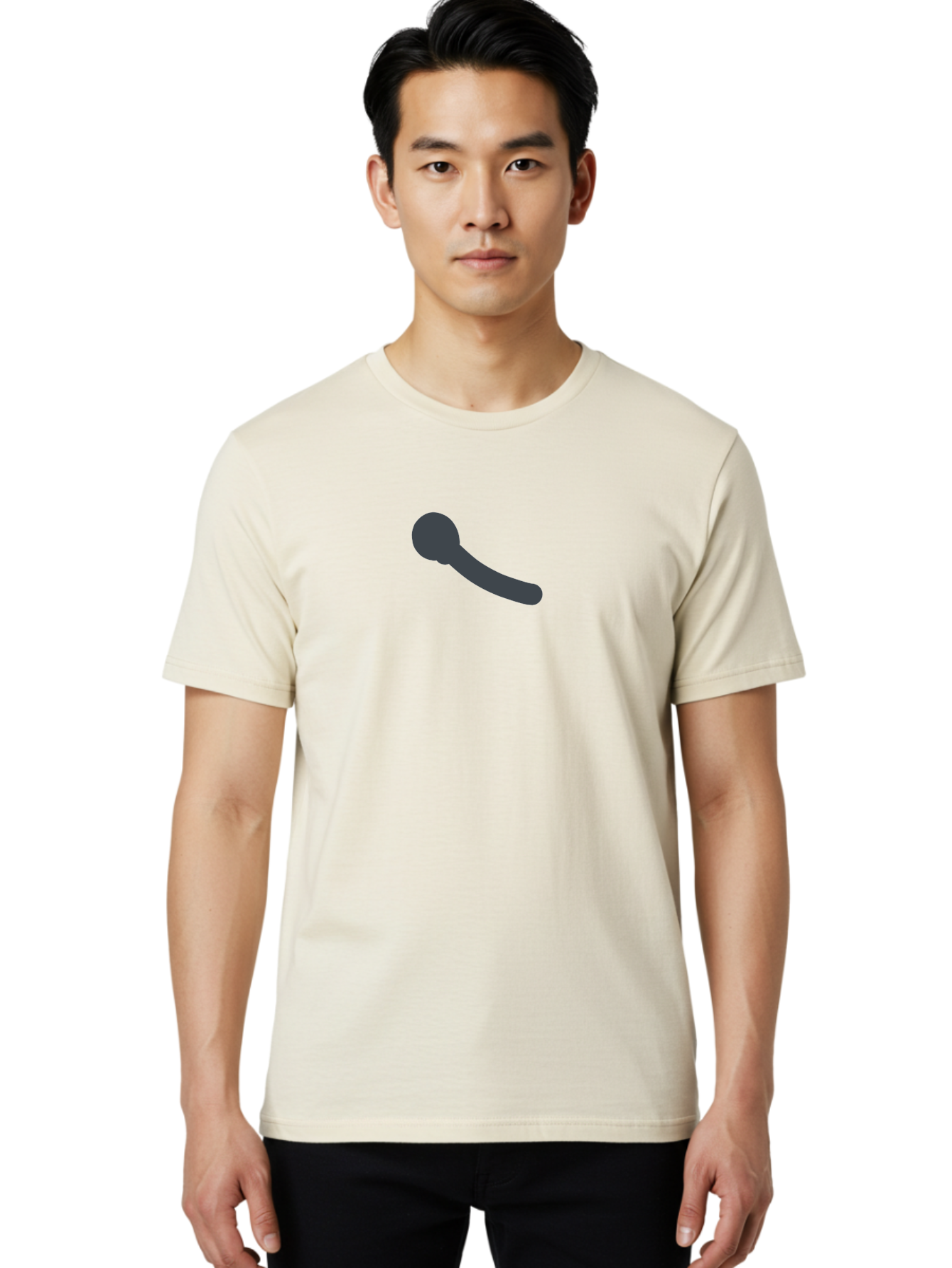 Microphone Men'S Graphic Tee, 100% Cotton, Comfortable Casual Summer Wear, Machine Washable, Dark Gray Microphone, Simple Design, Minimalistic Icon, Music Recording, Voice Capture, Podcasting Equipment Aab765