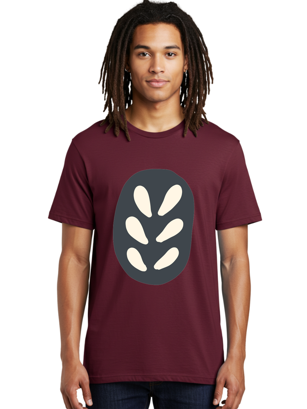 Oval-Icon Men'S Graphic Tee, 100% Cotton, Comfortable Casual Summer Wear, Machine Washable, Kiwi Fruit, Fruit Icon, Simple Graphics, Minimal Design, Fruit Symbol, Kiwi Illustration, Cartoon Fruit Aab766