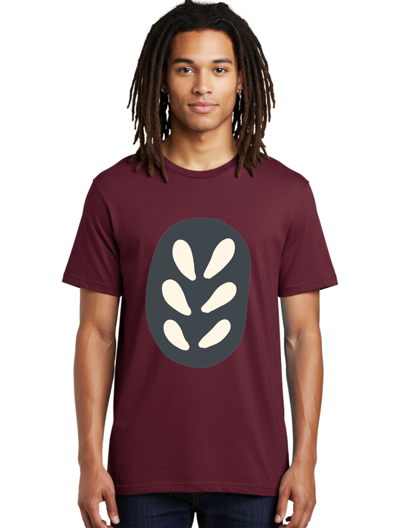 Oval-Icon Men'S Graphic Tee, 100% Cotton, Comfortable Casual Summer Wear, Machine Washable, Kiwi Fruit, Fruit Icon, Simple Graphics, Minimal Design, Fruit Symbol, Kiwi Illustration, Cartoon Fruit Aab766