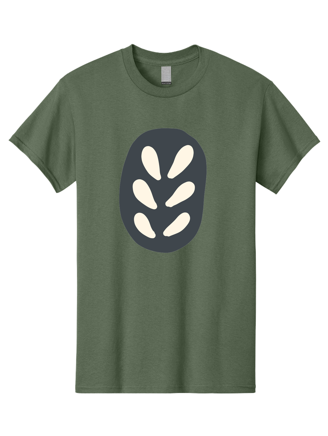 Oval-Icon Men'S Graphic Tee, 100% Cotton, Comfortable Casual Summer Wear, Machine Washable, Kiwi Fruit, Fruit Icon, Simple Graphics, Minimal Design, Fruit Symbol, Kiwi Illustration, Cartoon Fruit Aab766
