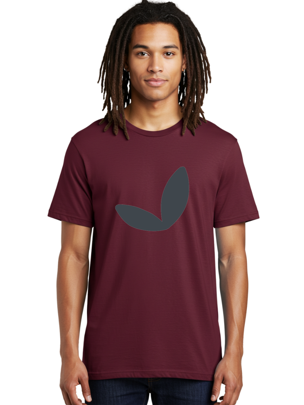 Petals Men'S Graphic Tee, 100% Cotton, Comfortable Casual Summer Wear, Machine Washable, Simple Vector Graphic, Minimalistic Design, Dark Grey Shapes, Pea Pod Illustration, Abstract Shapes, Modern Digital Art, Graphic Design Elements Aab768