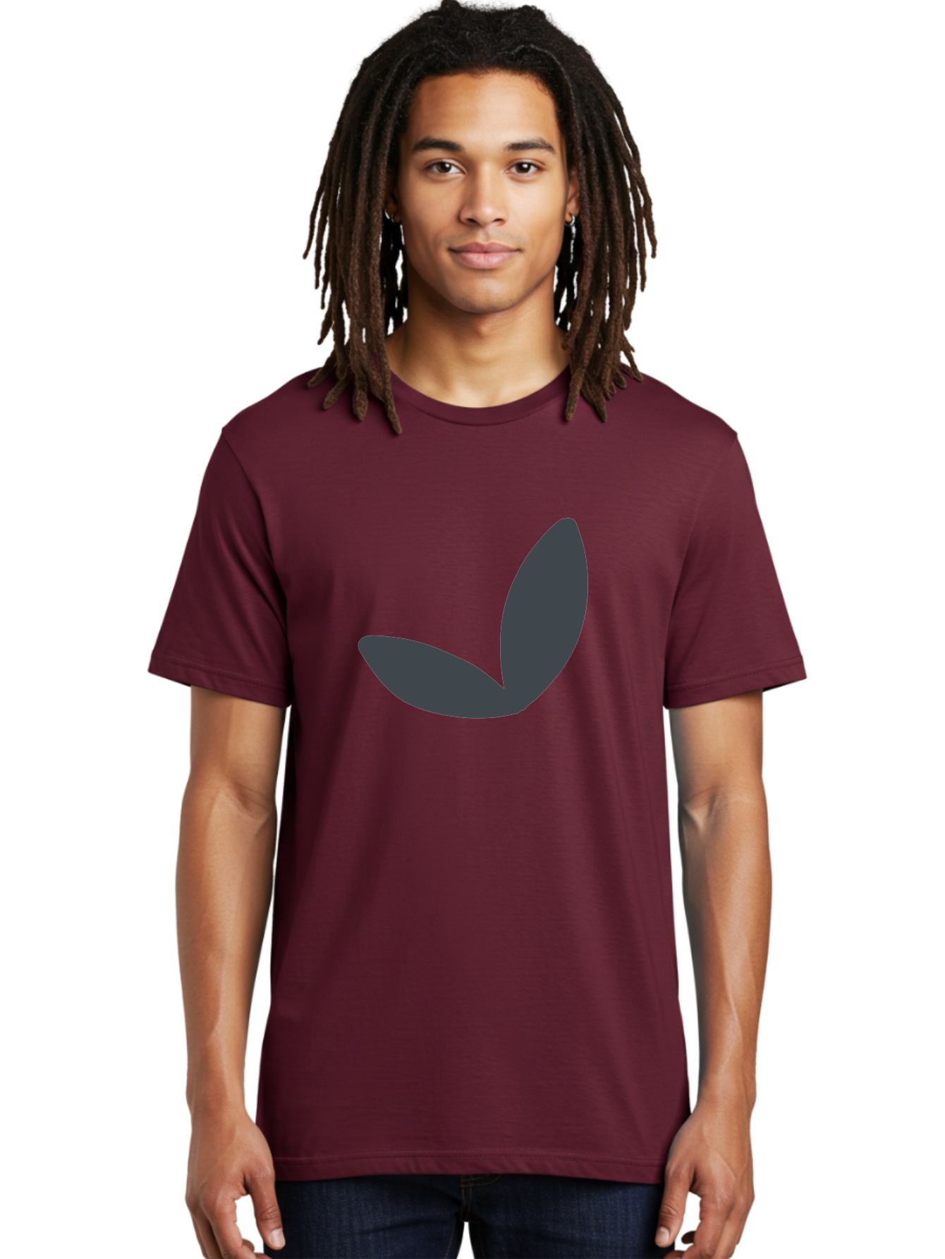 Petals Men'S Graphic Tee, 100% Cotton, Comfortable Casual Summer Wear, Machine Washable, Simple Vector Graphic, Minimalistic Design, Dark Grey Shapes, Pea Pod Illustration, Abstract Shapes, Modern Digital Art, Graphic Design Elements Aab768