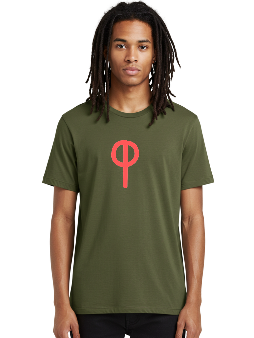 Phi Men'S Graphic Tee, 100% Cotton, Comfortable Casual Summer Wear, Machine Washable, Phi Symbol, Greek Alphabet, Mathematical Symbol, Science Notation, Scientific Notation, Geometric Shapes, Typographic Elements Aab769