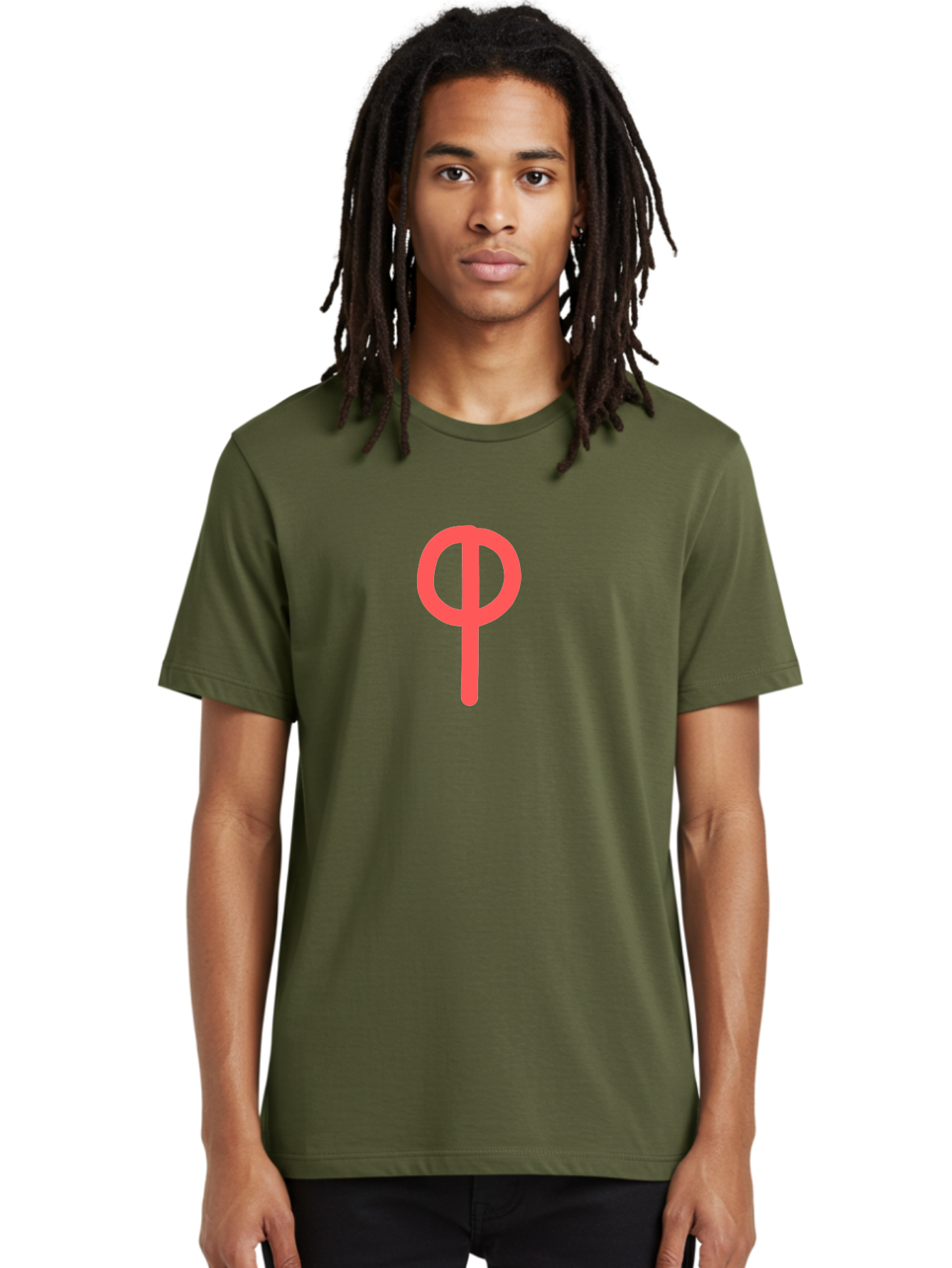 Phi Men'S Graphic Tee, 100% Cotton, Comfortable Casual Summer Wear, Machine Washable, Phi Symbol, Greek Alphabet, Mathematical Symbol, Science Notation, Scientific Notation, Geometric Shapes, Typographic Elements Aab769