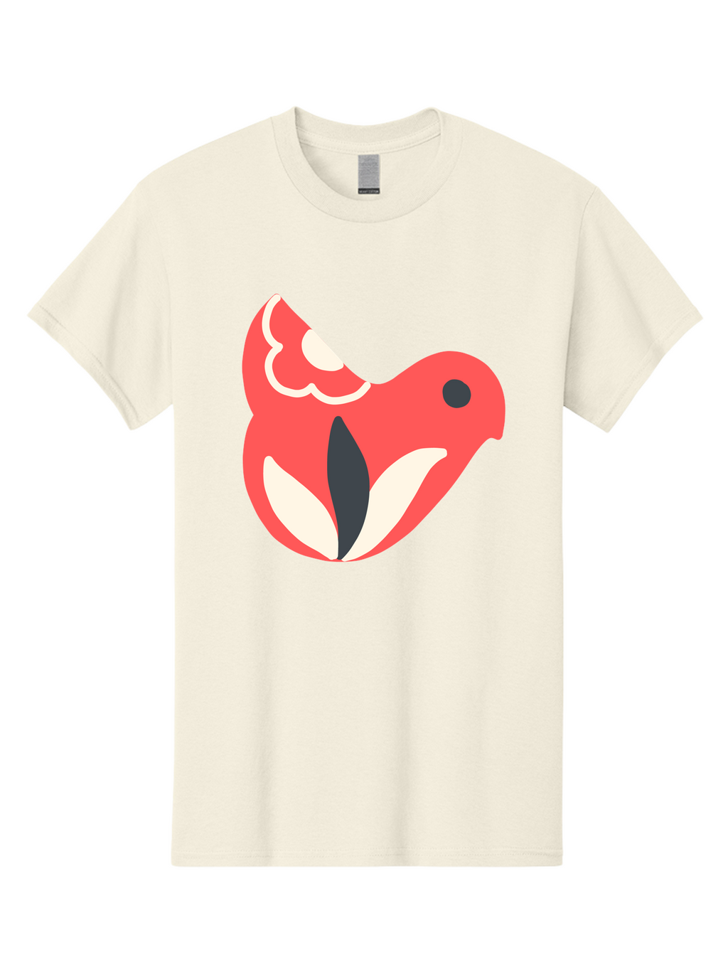 Red-Bird-1 Men'S Graphic Tee, 100% Cotton, Comfortable Casual Summer Wear, Machine Washable, Stylized Bird, Vibrant Red, Minimalist Design, Abstract Bird, Simple Logo, Cartoon Bird, Bird Icon, Modern Bird Graphic, Simple Bird Illustration, Aab778