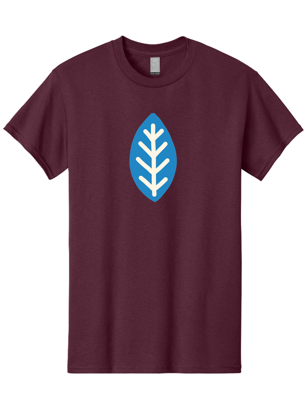 White-Leaf Men'S Graphic Tee, 100% Cotton, Comfortable Casual Summer Wear, Machine Washable, White Branch, Leaf Symbol, Nature Icon, Simple Design, Minimalistic Art, Eco-Friendly Logo, Stylized Leaf Aab817