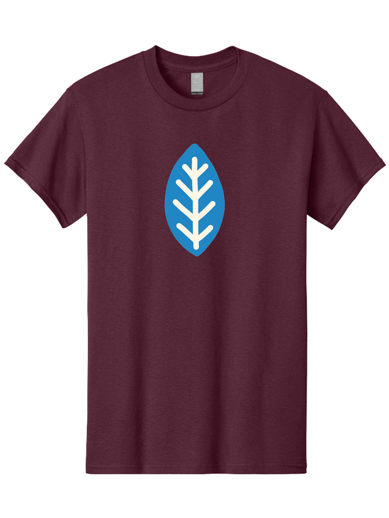 White-Leaf Men'S Graphic Tee, 100% Cotton, Comfortable Casual Summer Wear, Machine Washable, White Branch, Leaf Symbol, Nature Icon, Simple Design, Minimalistic Art, Eco-Friendly Logo, Stylized Leaf Aab817