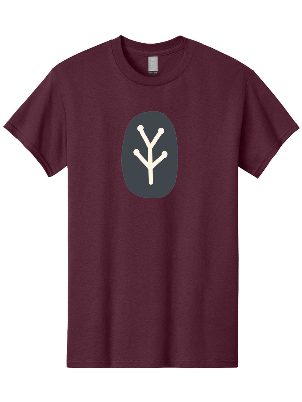 Y-Symbol Men'S Graphic Tee, 100% Cotton, Comfortable Casual Summer Wear, Machine Washable, White Y Symbol, Minimalist Design, Simple Icon, Abstract Logo, Stylized Letter, Modern Graphic Aab818