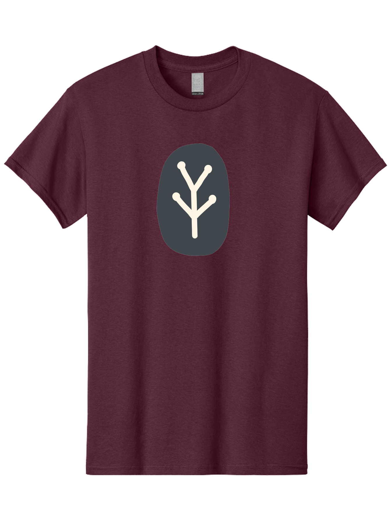 Y-Symbol Men'S Graphic Tee, 100% Cotton, Comfortable Casual Summer Wear, Machine Washable, White Y Symbol, Minimalist Design, Simple Icon, Abstract Logo, Stylized Letter, Modern Graphic Aab818