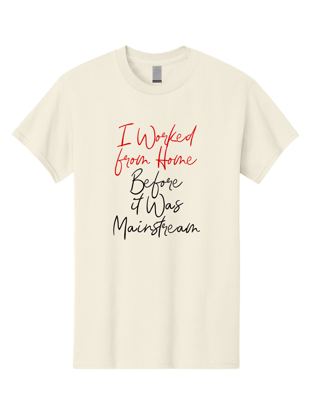 I-Worked-From-Home-Before-It-Was-Mainstream Men'S Graphic Tee, 100% Cotton, Comfortable Casual Summer Wear, Machine Washable, Remote Work, Work From Home, Flexible Work Arrangements, Career Independence, Non-Traditional Workspaces, Pioneer, Aab909