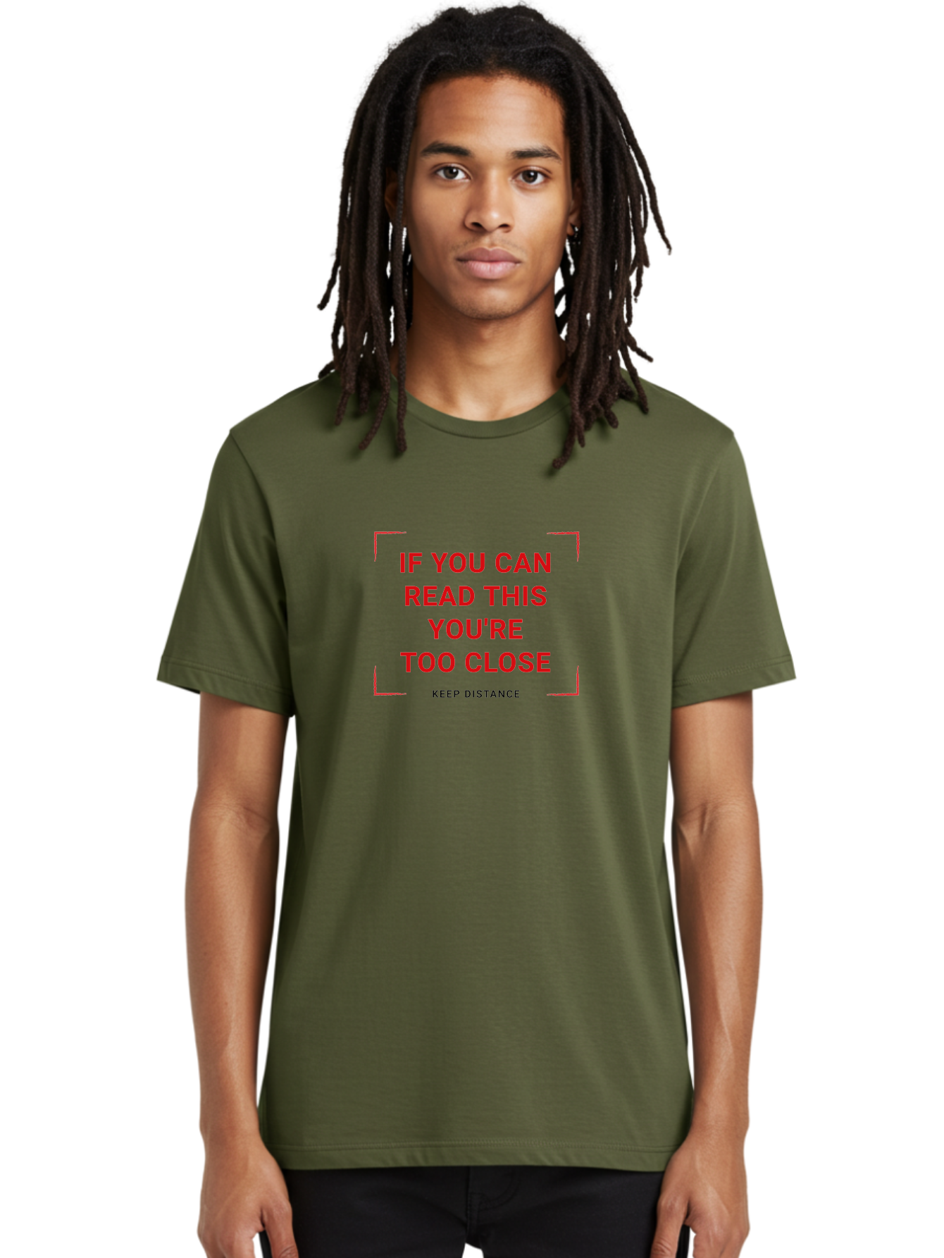 If-You-Can-Read-This-You-Re-Too-Close Men'S Graphic Tee, 100% Cotton, Comfortable Casual Summer Wear, Machine Washable, Social Distancing Sign, Keep Distance Warning, Coronavirus Safety, Covid-19 Precaution, Public Health Notice, Aab910