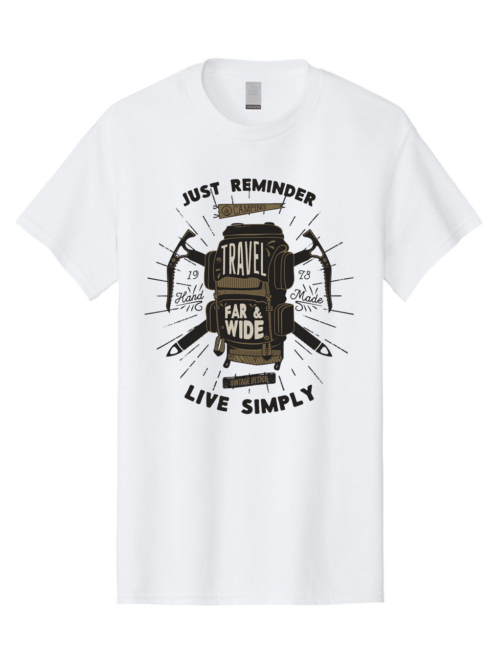 Travel-Far-Wide-2 Men'S Graphic Tee, 100% Cotton, Comfortable Casual Summer Wear, Machine Washable, Travel Inspiration, Adventure Seeking, Camping Gear, Vintage Design, Outdoor Lifestyle, Simple Living, Hand Made, Travel Far And Wide Aab957